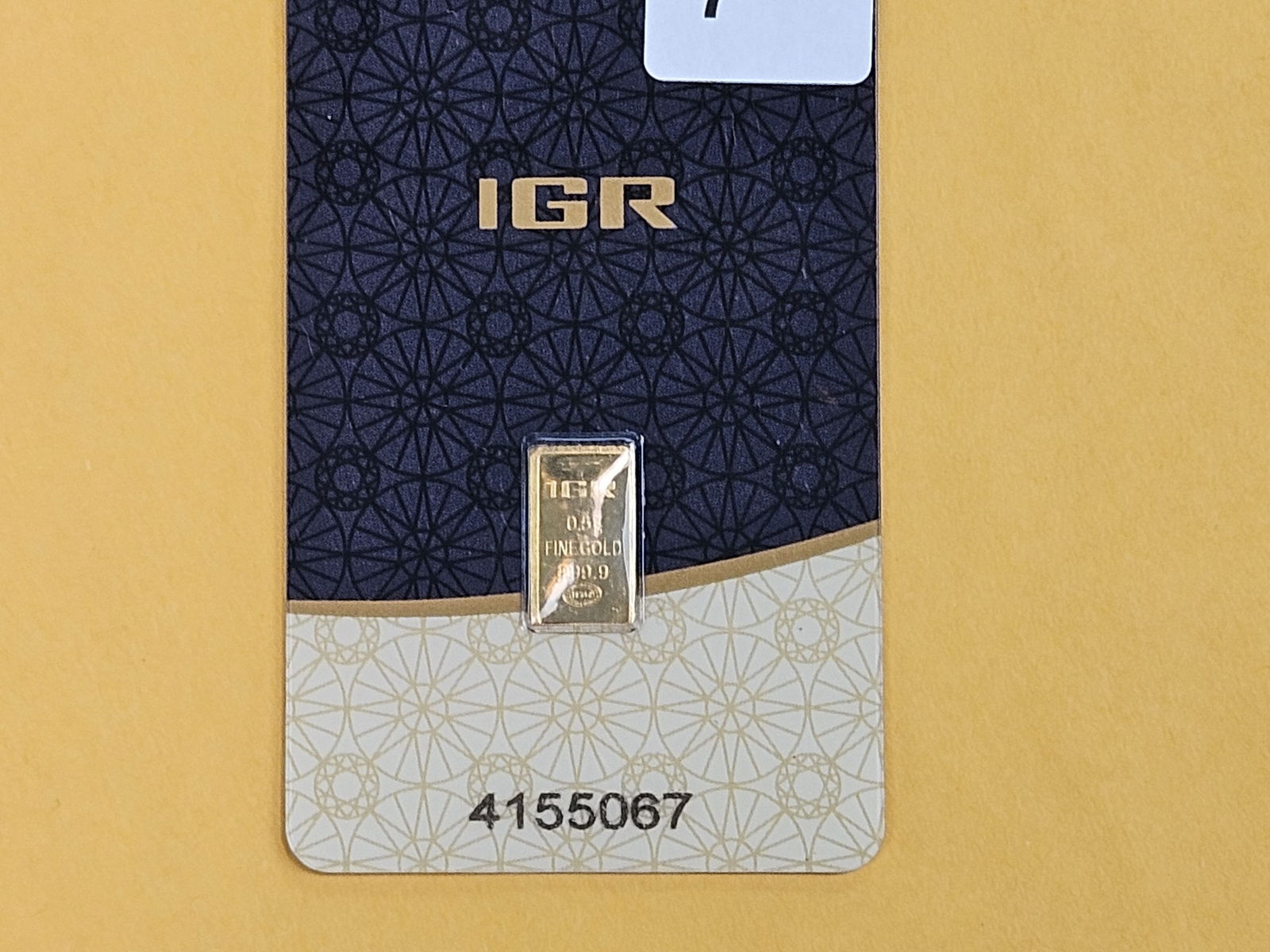 GOLD! IGR .5 Gram .9999 fine Gold bar - 2