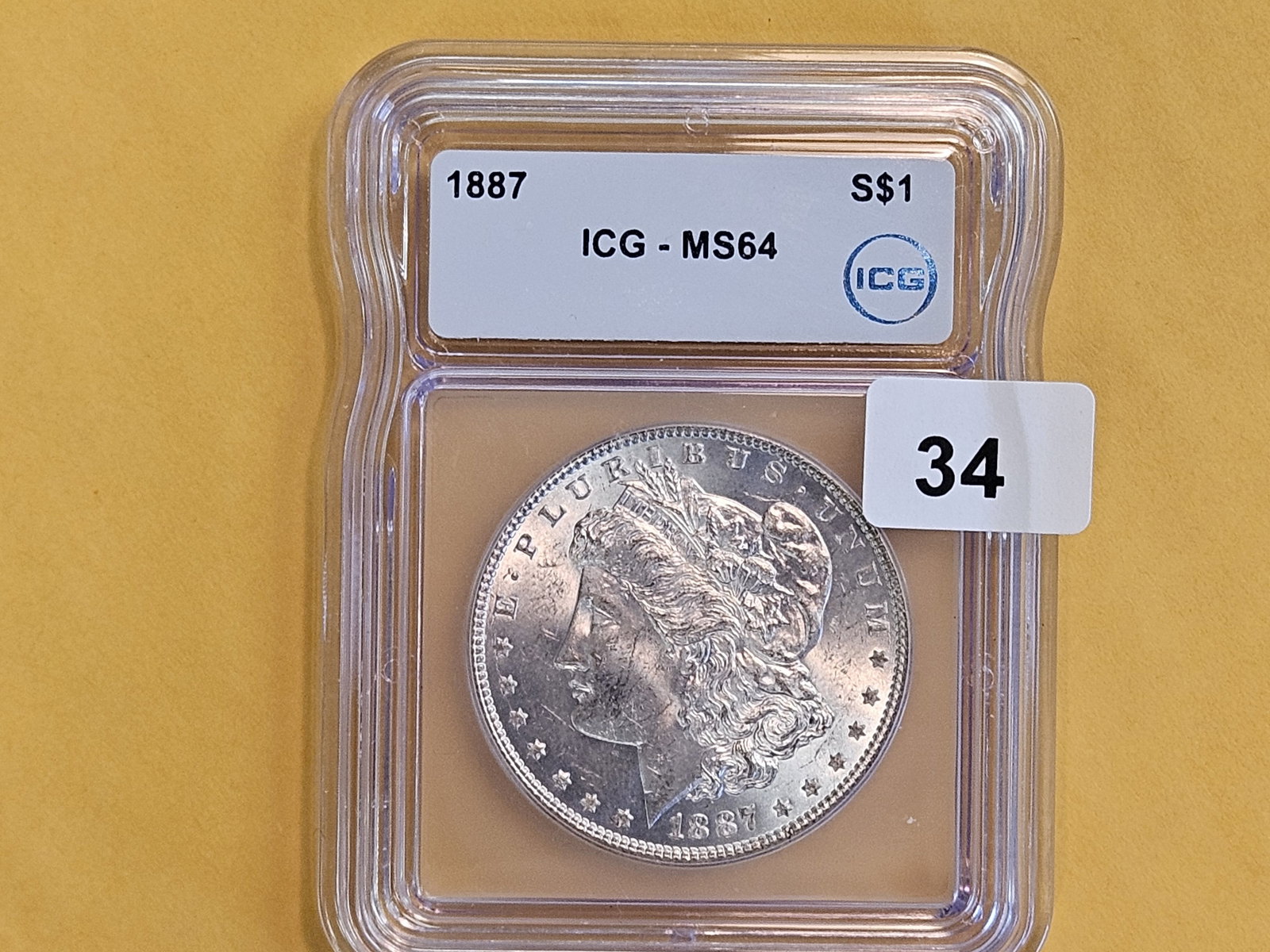 ICG 1887 Morgan Dollar in Mint State 64 - 2