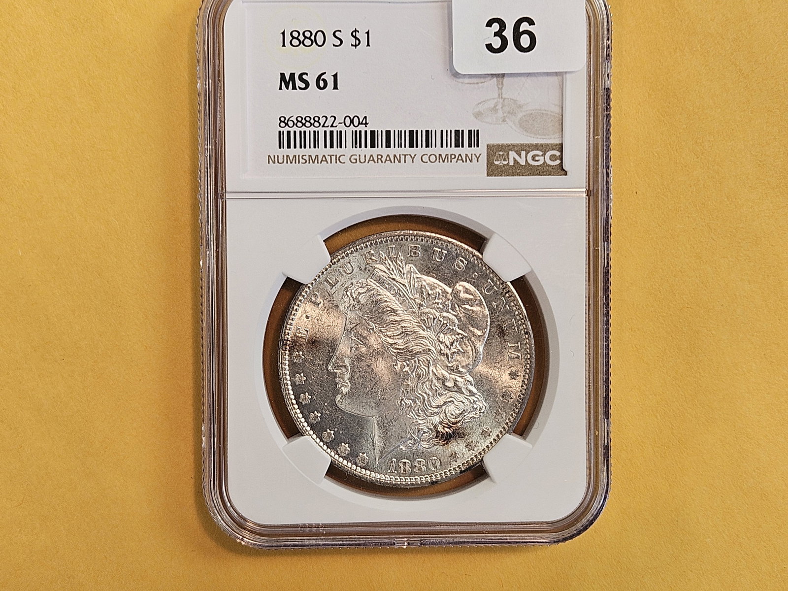 NGC 1880-S Morgan Dollar in Mint State 61 - 2