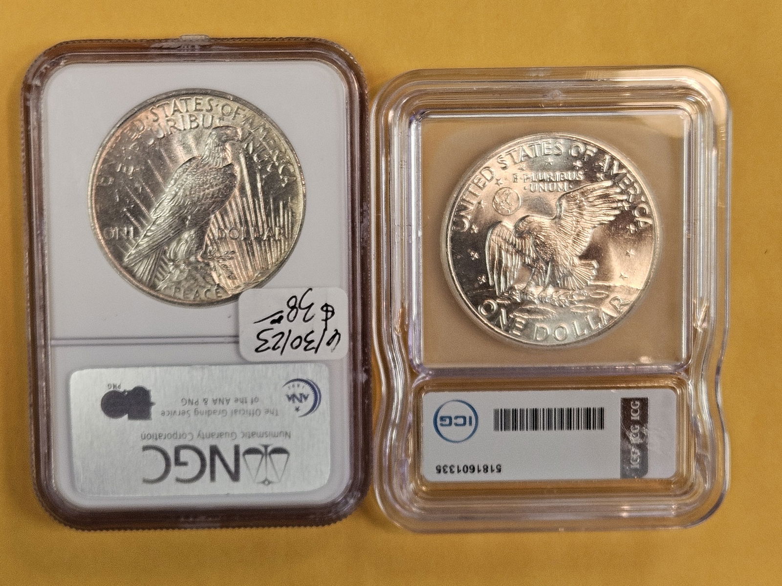 Two Brilliant Silver Dollars - 2