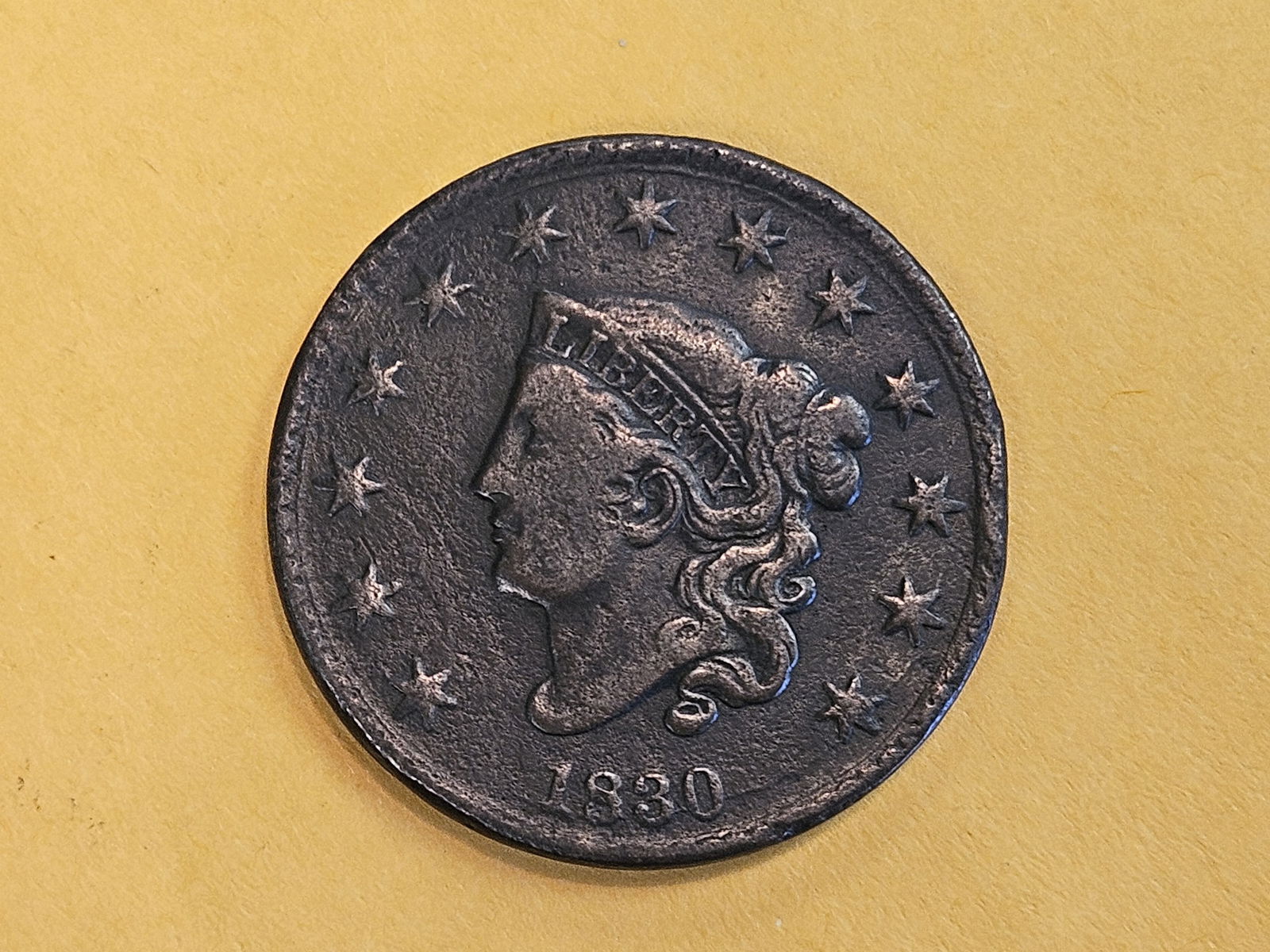 1830 Coronet Head Large Cent in Fine plus - 3