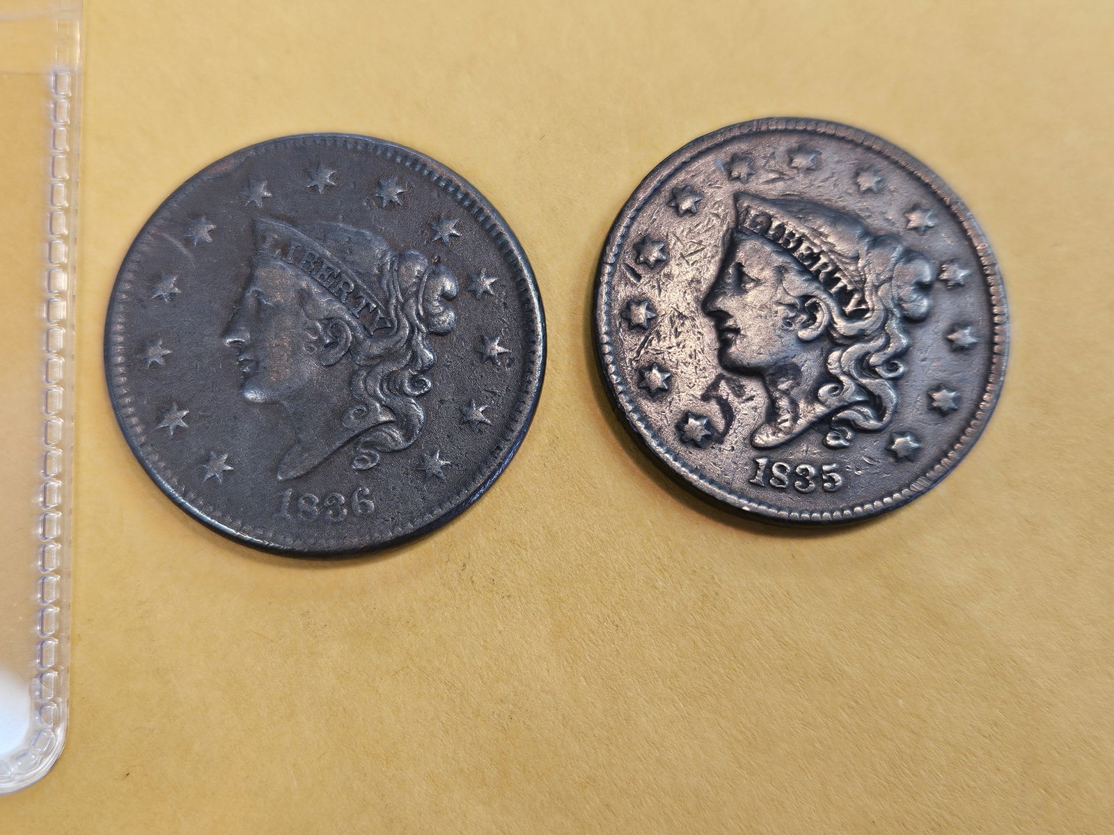 1835 and 1836 Large Cents (1 of 5)