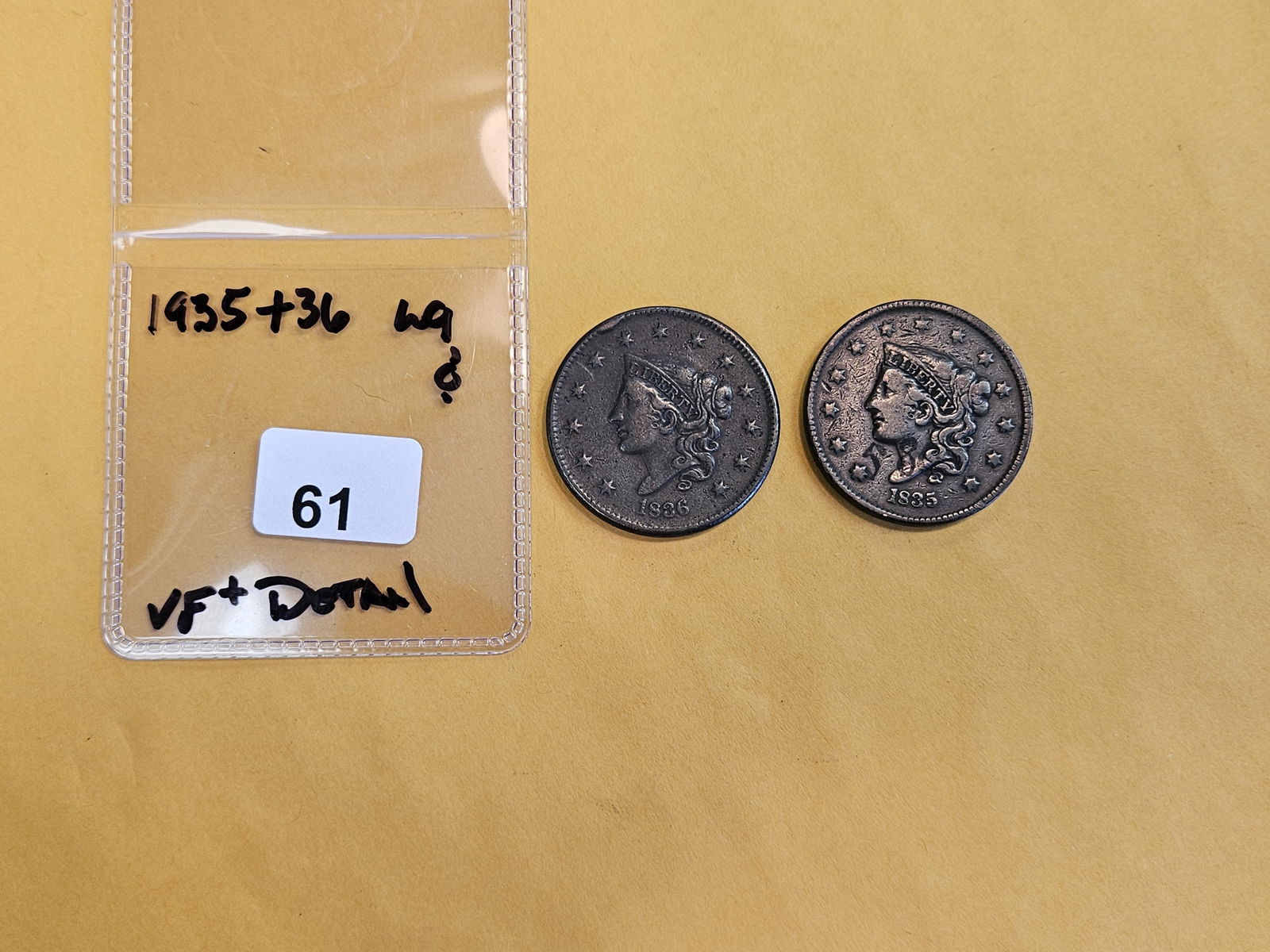 1835 and 1836 Large Cents - 2