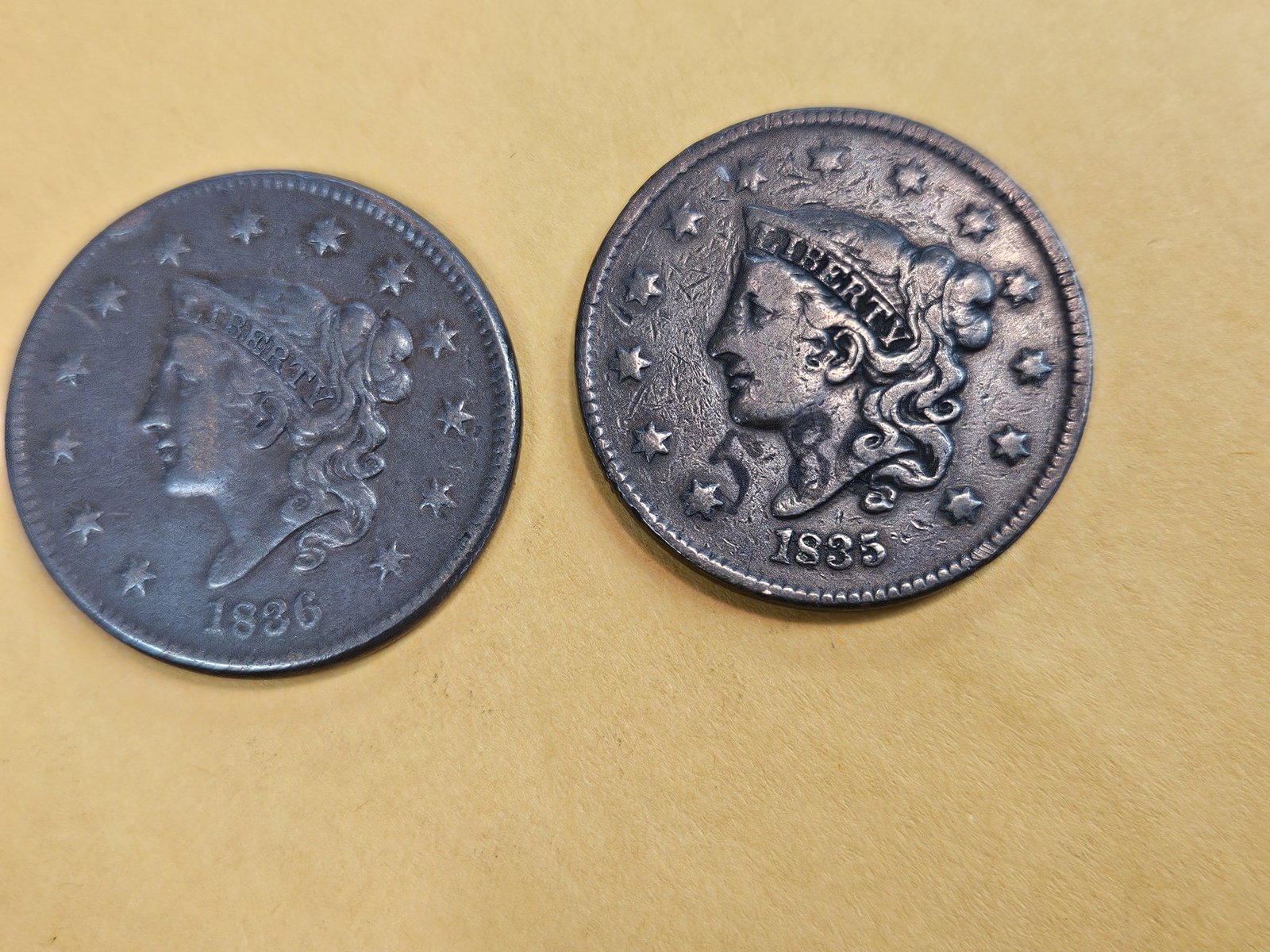 1835 and 1836 Large Cents - 4