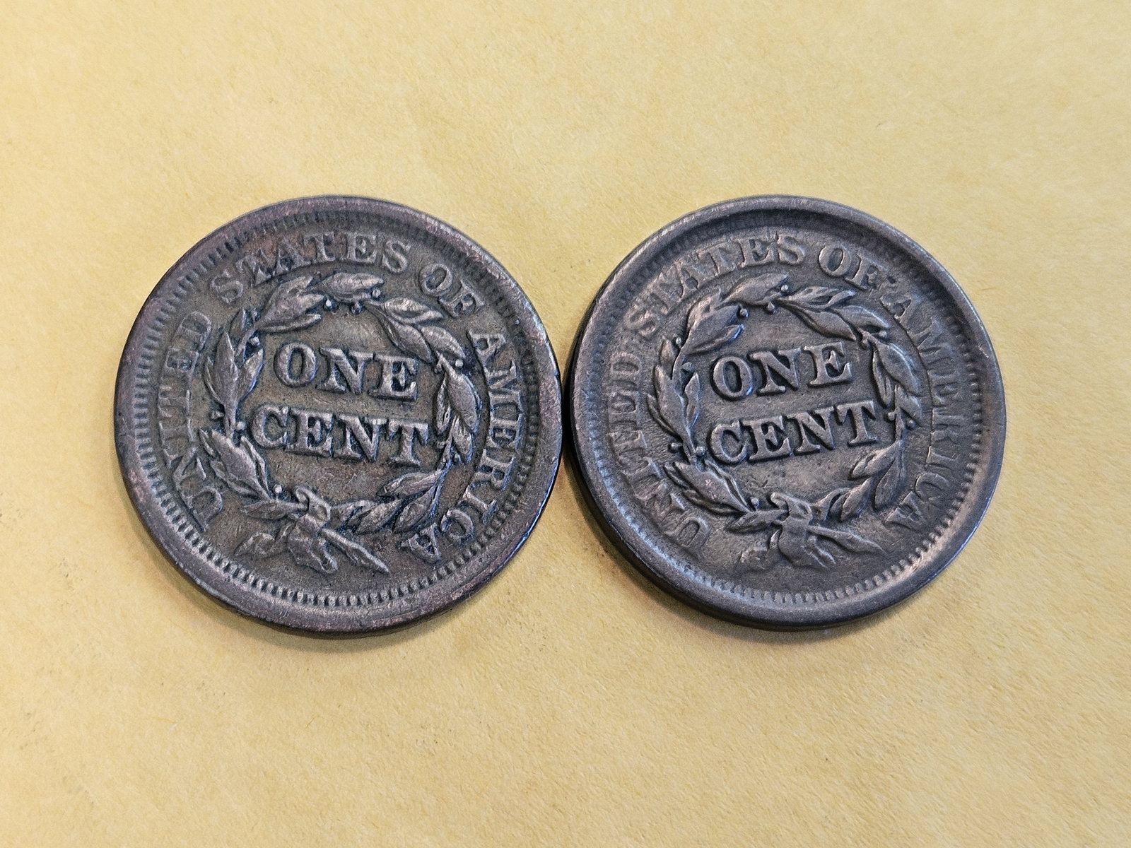 1851 and 1852 Braided Hair Large Cents - 4