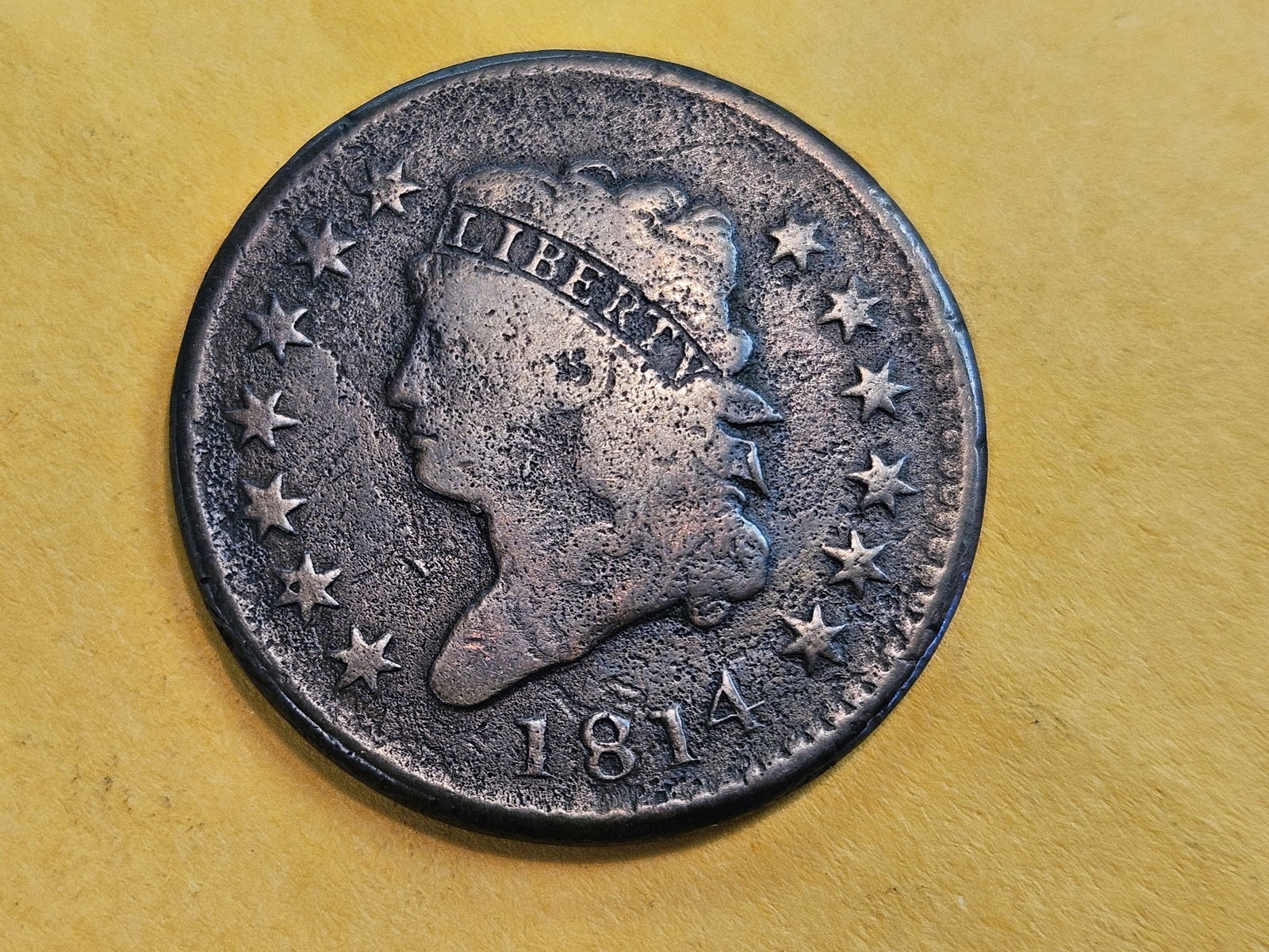 Better Date 1814 Classic Head Large Cent: In Very Good 