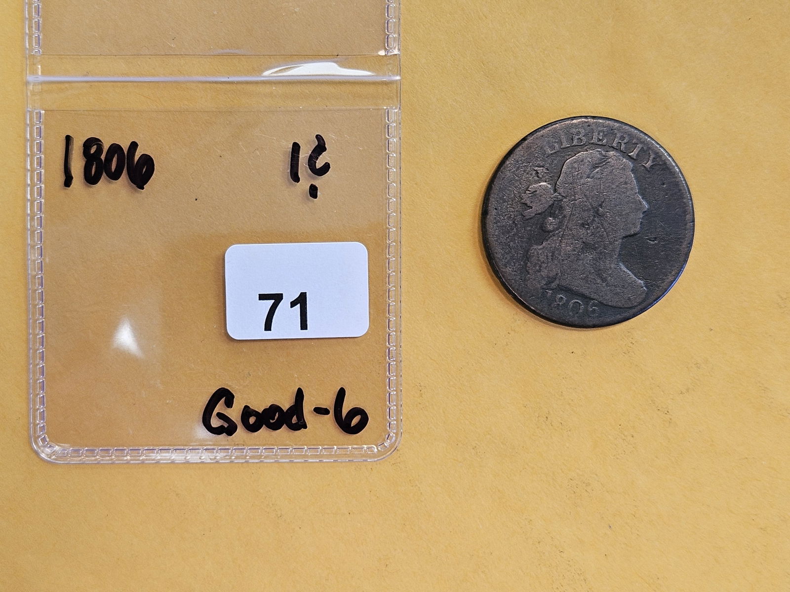 1806 Draped Bust Large Cent - 2