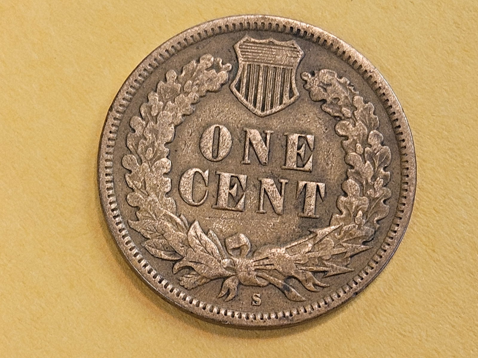 * Semi-Key 1908-S Indian cent in Very Fine - 4