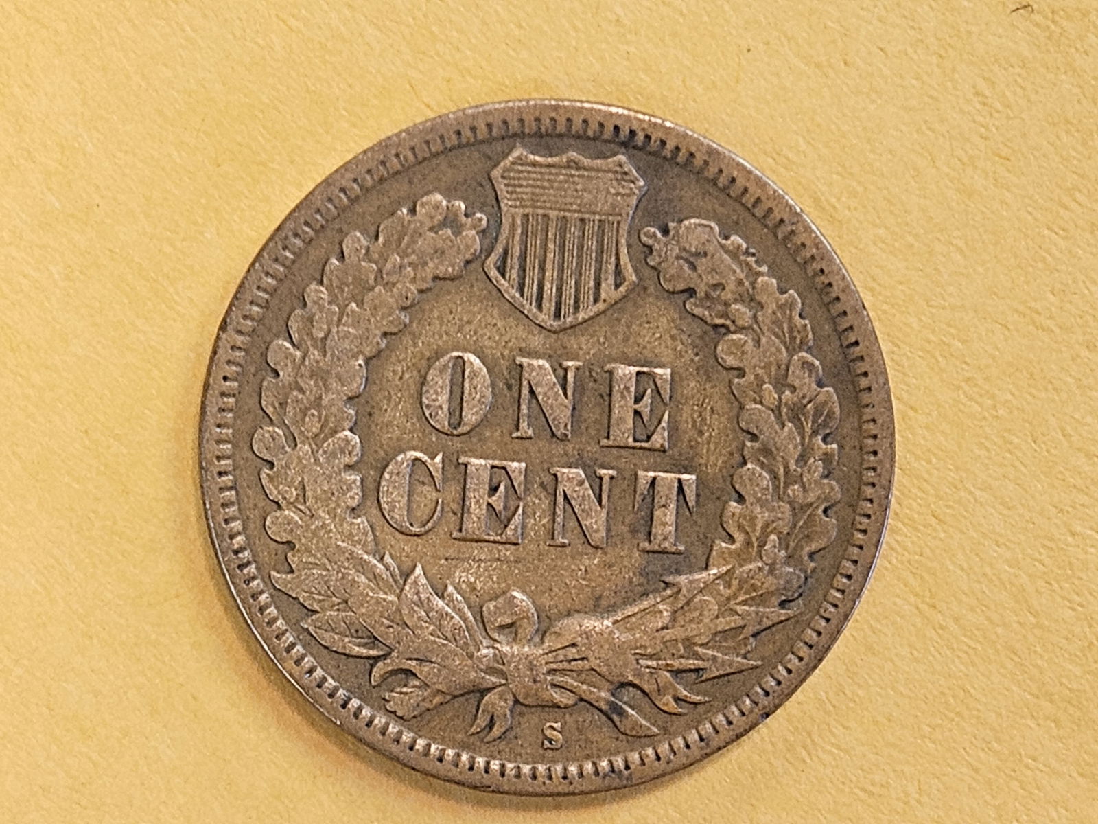 * Semi-Key 1908-S Indian cent in Very Fine - 5