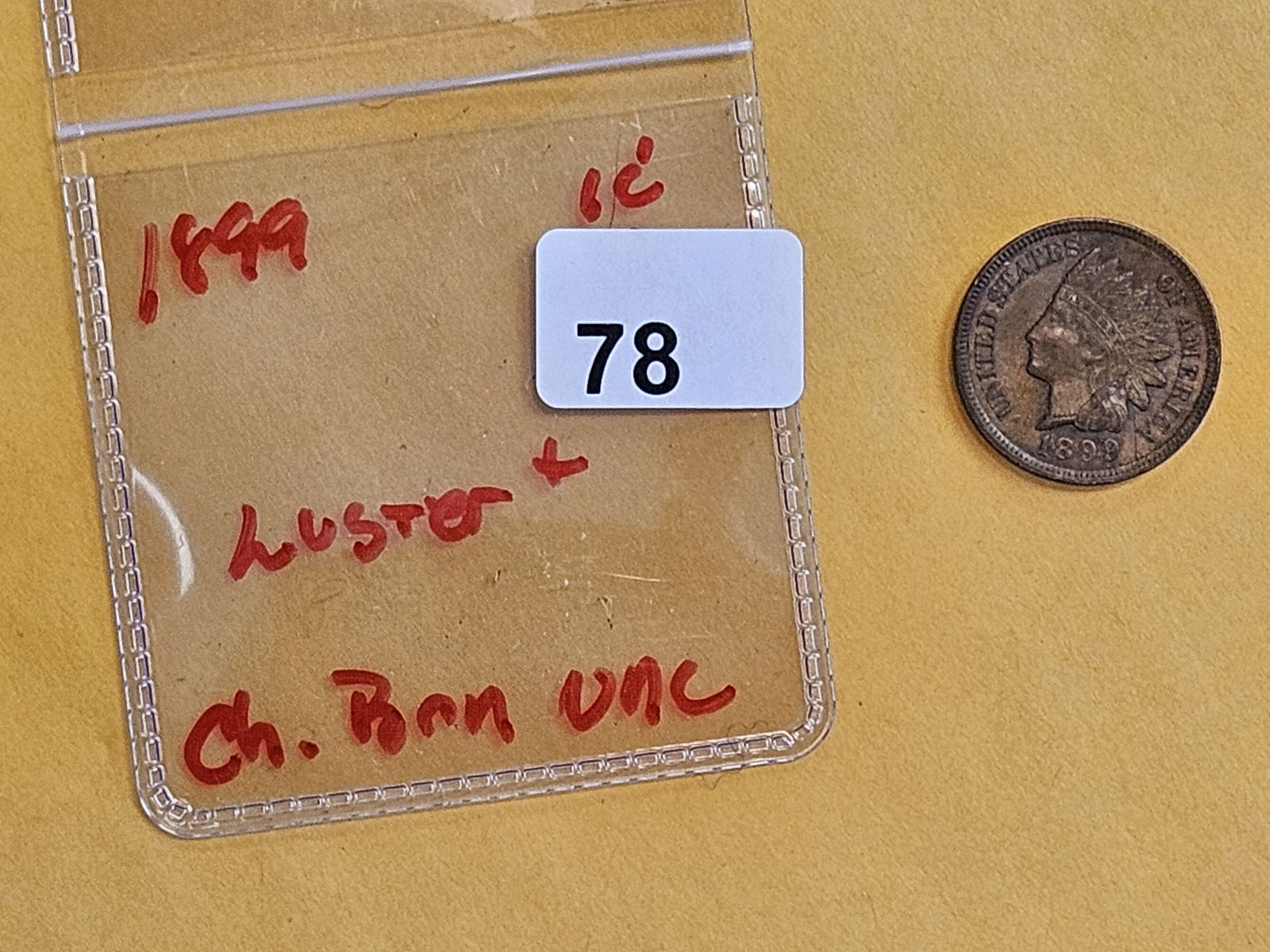 Choice Brown Uncirculated 1899 Indian Cent - 2