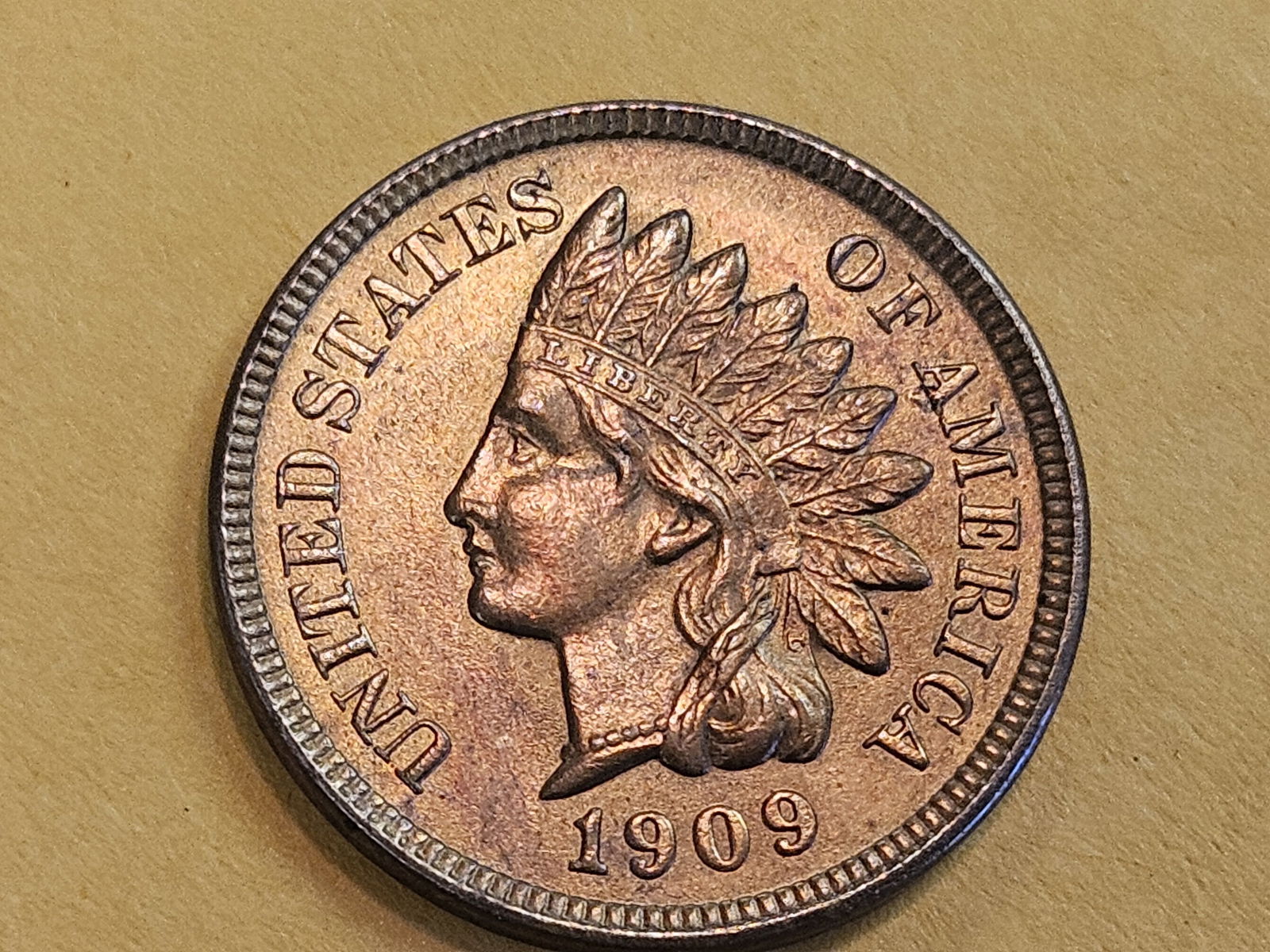 Very Choice Brilliant Uncirculated 1909 Indian Cent: Well struck example! 