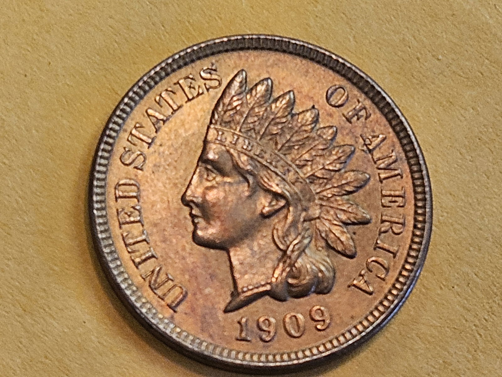 Very Choice Brilliant Uncirculated 1909 Indian Cent - 4