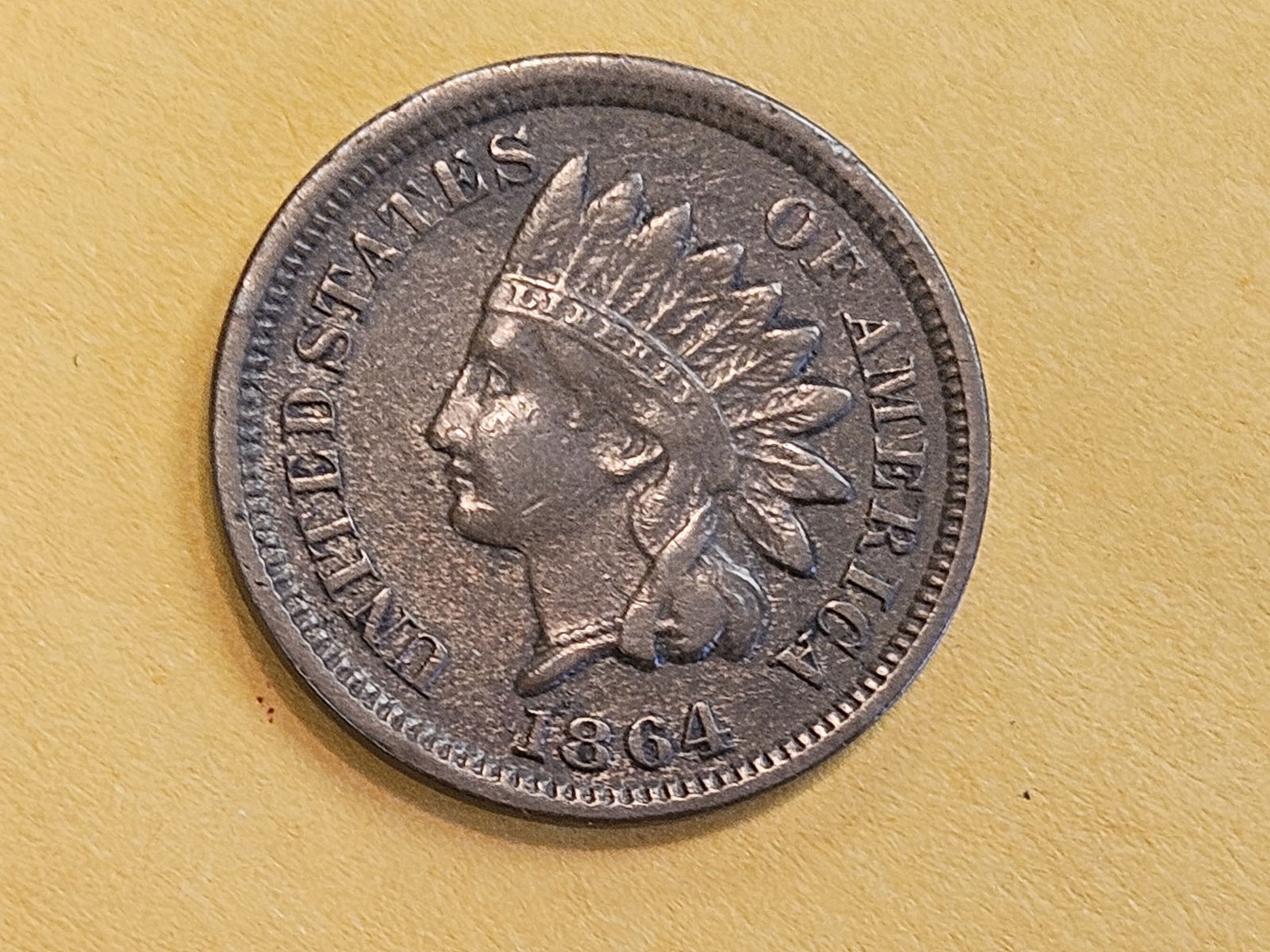 1864 Indian Cent in Very Fine plus - 3