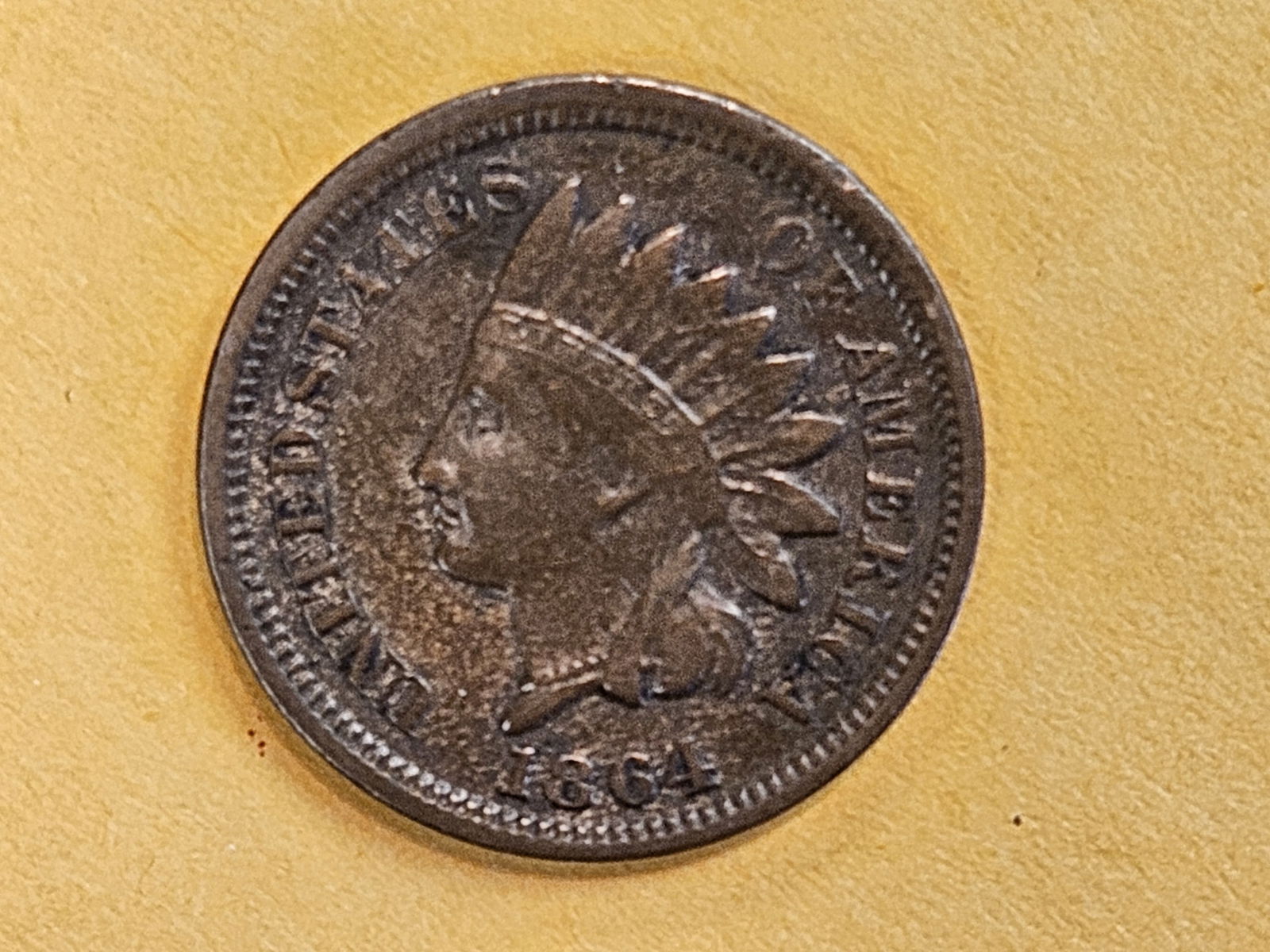 1864 Indian Cent in Very Fine plus - 4