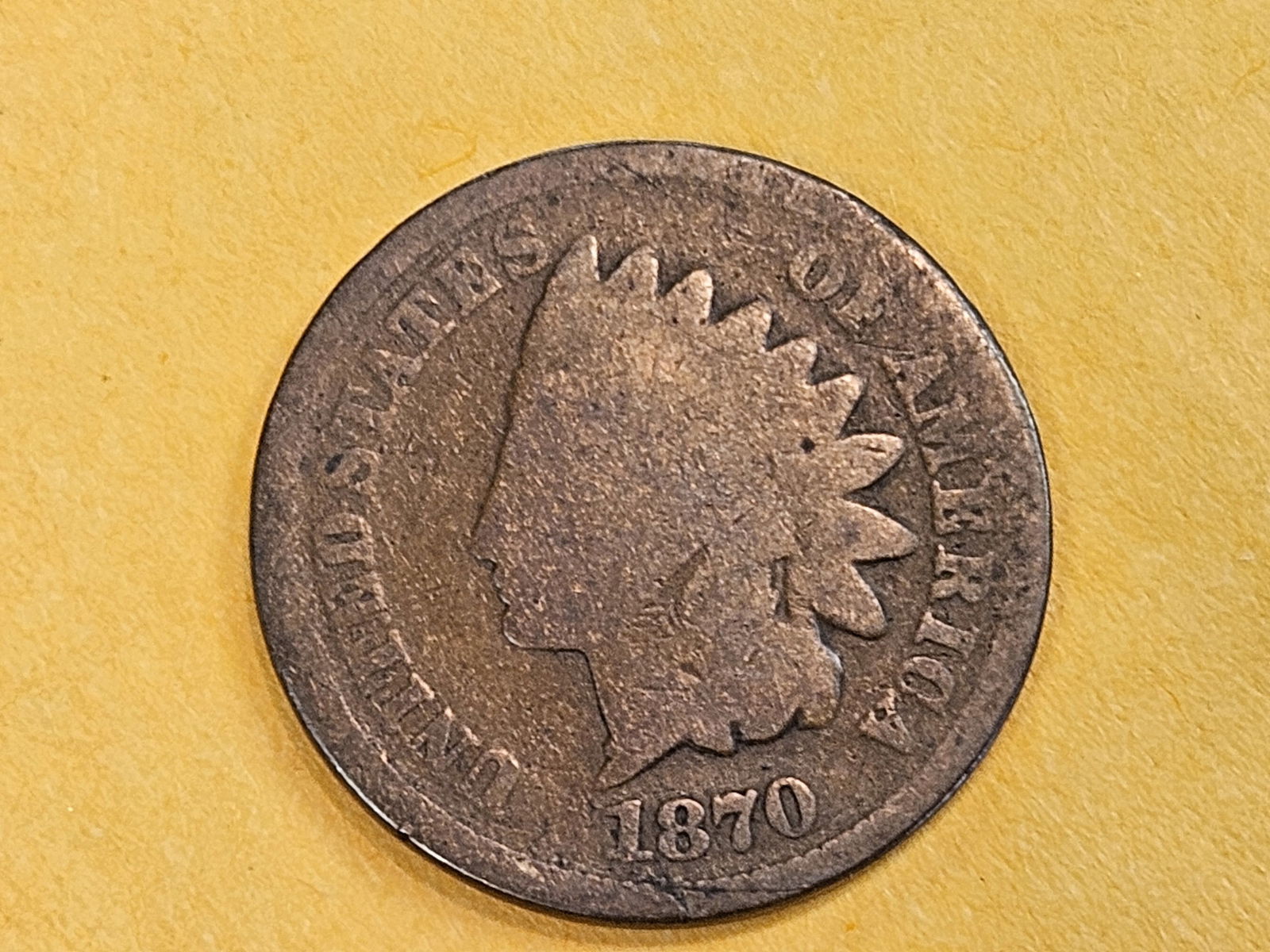 Semi-Key 1870 Indian cent (1 of 3)
