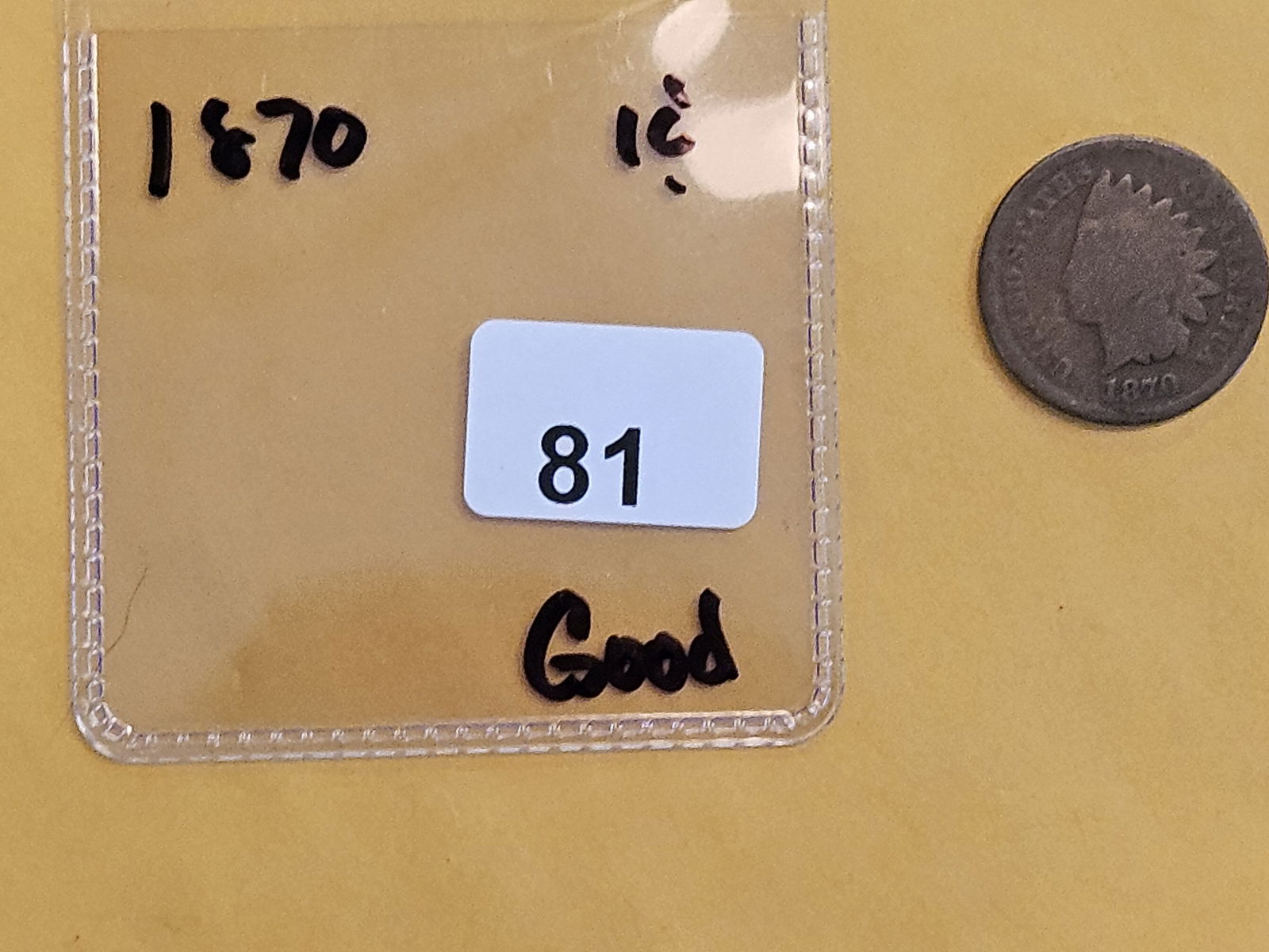 Semi-Key 1870 Indian cent - 2