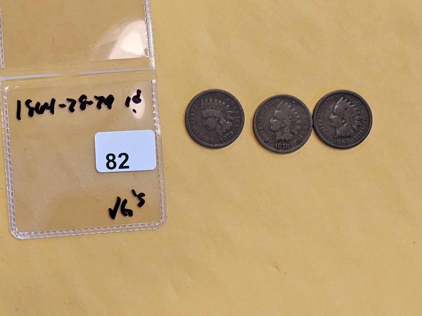 Three little better date Indian Cents in Very Good - 2