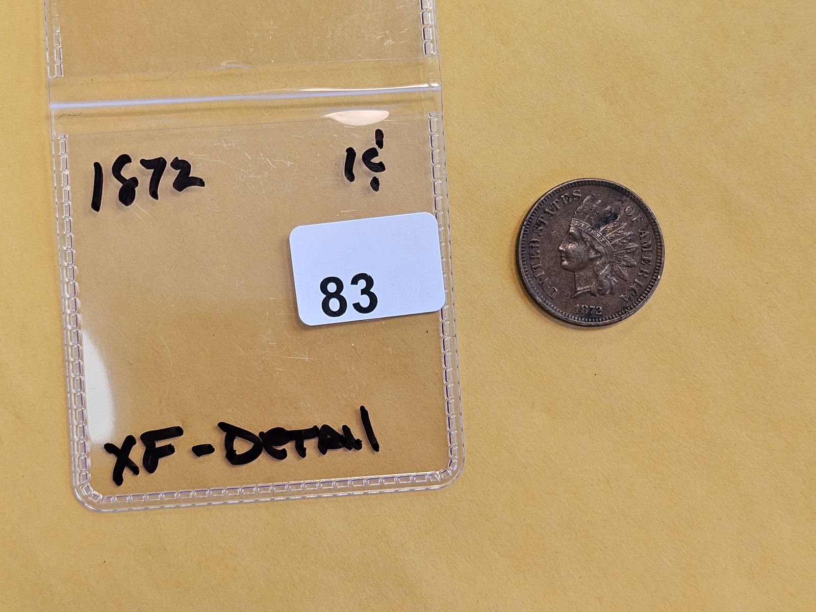 * Semi-Key 1872 Indian Cent - 2