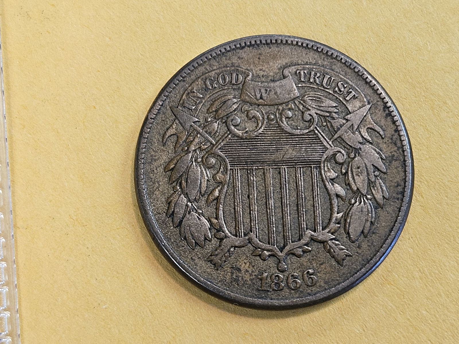 1866 Two Cent piece in Very fine - 30: Choice 