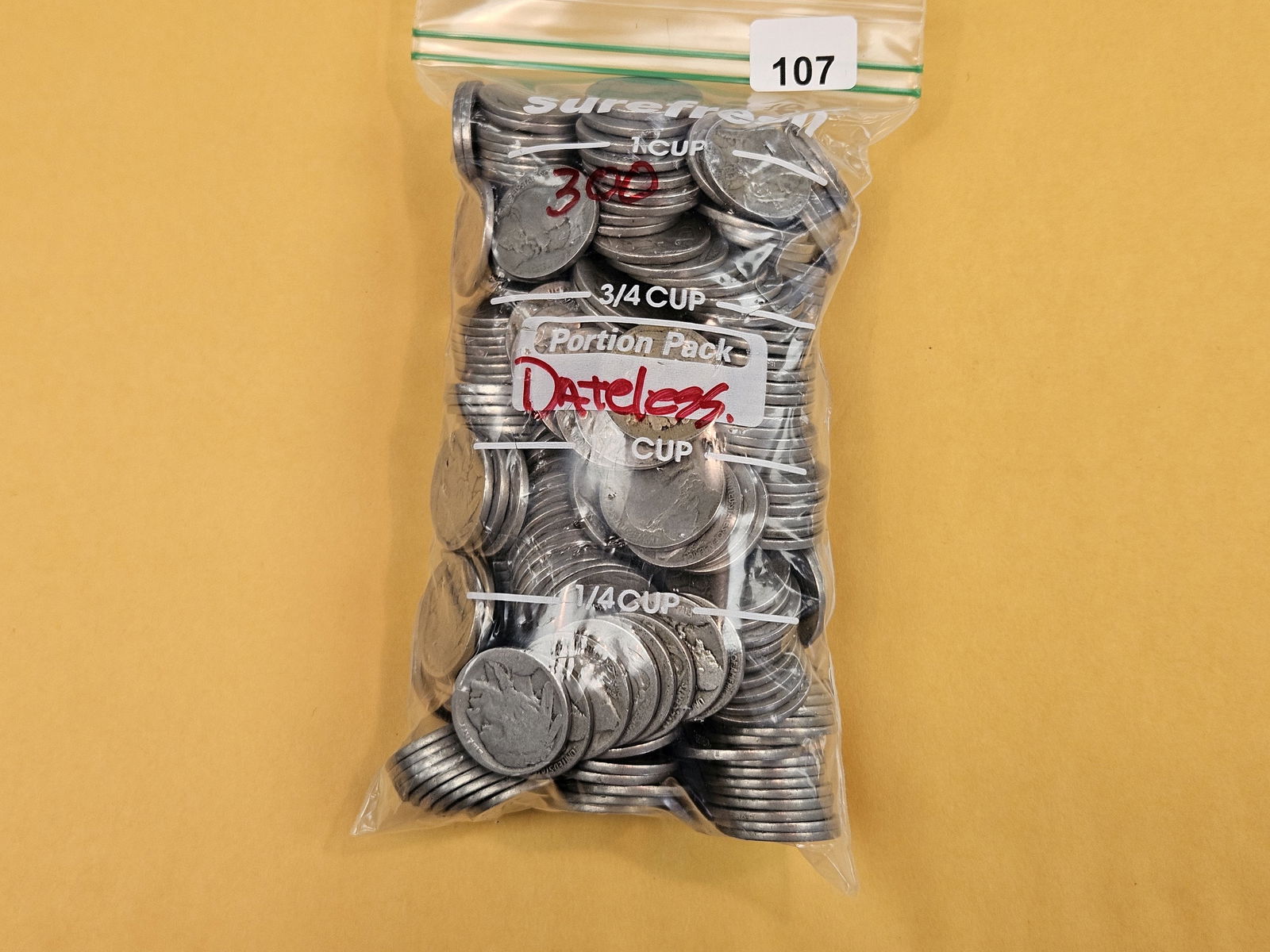 THREE HUNDRED Buffalo Nickels: Dateless 
