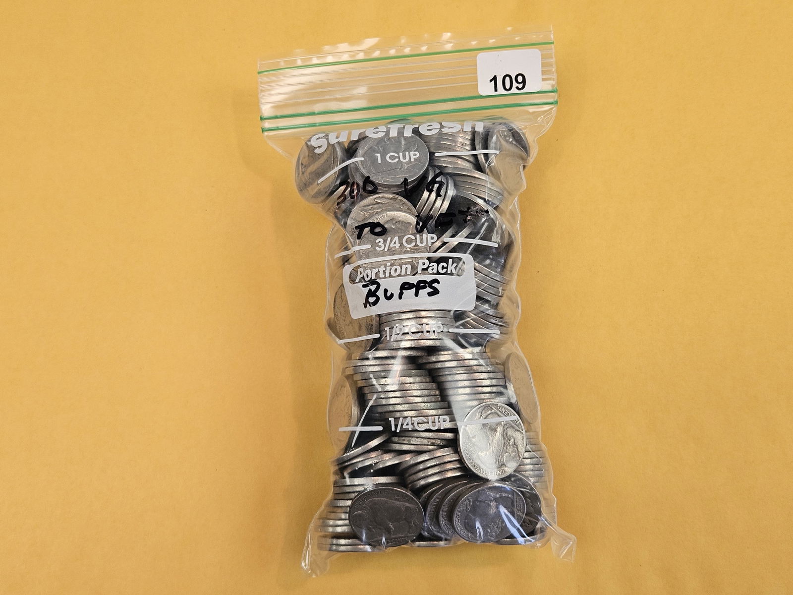 THREE HUNDRED Buffalo Nickels: All in Very Good plus to Very Fine 