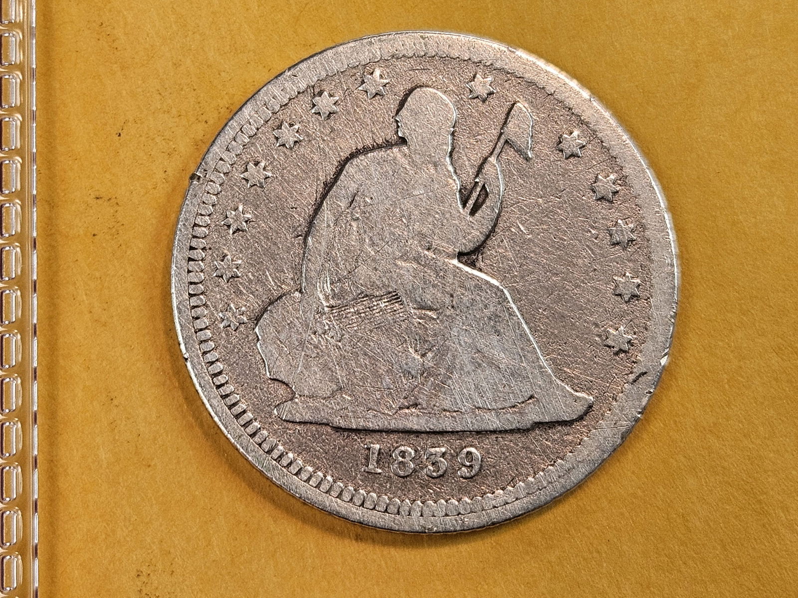 1839 Seated Liberty silver Quarter: First year issue 