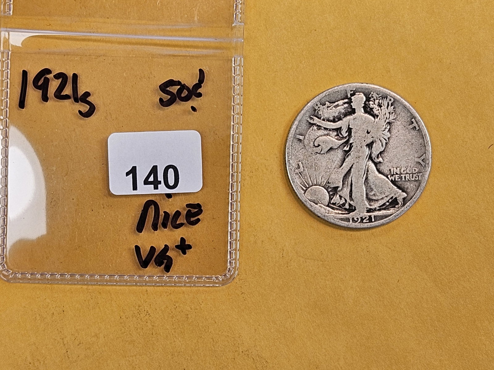 Semi-Key 1921-S Walking Liberty silver Half Dollar - 2