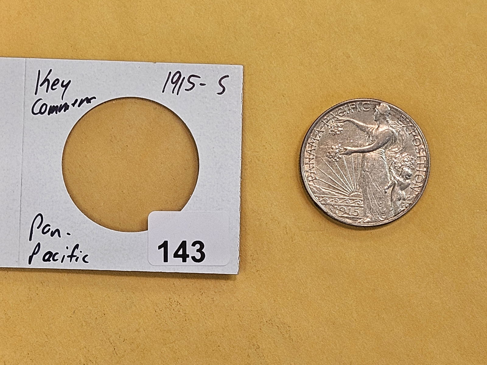 KEY Commemorative 1915-S Pan-Pacific silver Half Dollar - 2