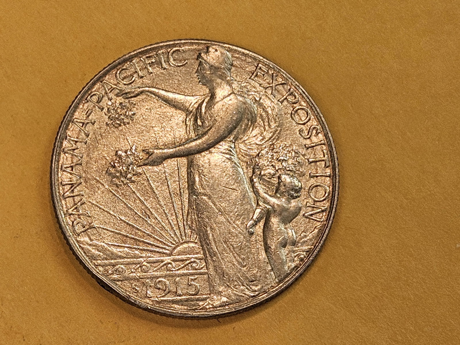 KEY Commemorative 1915-S Pan-Pacific silver Half Dollar - 4