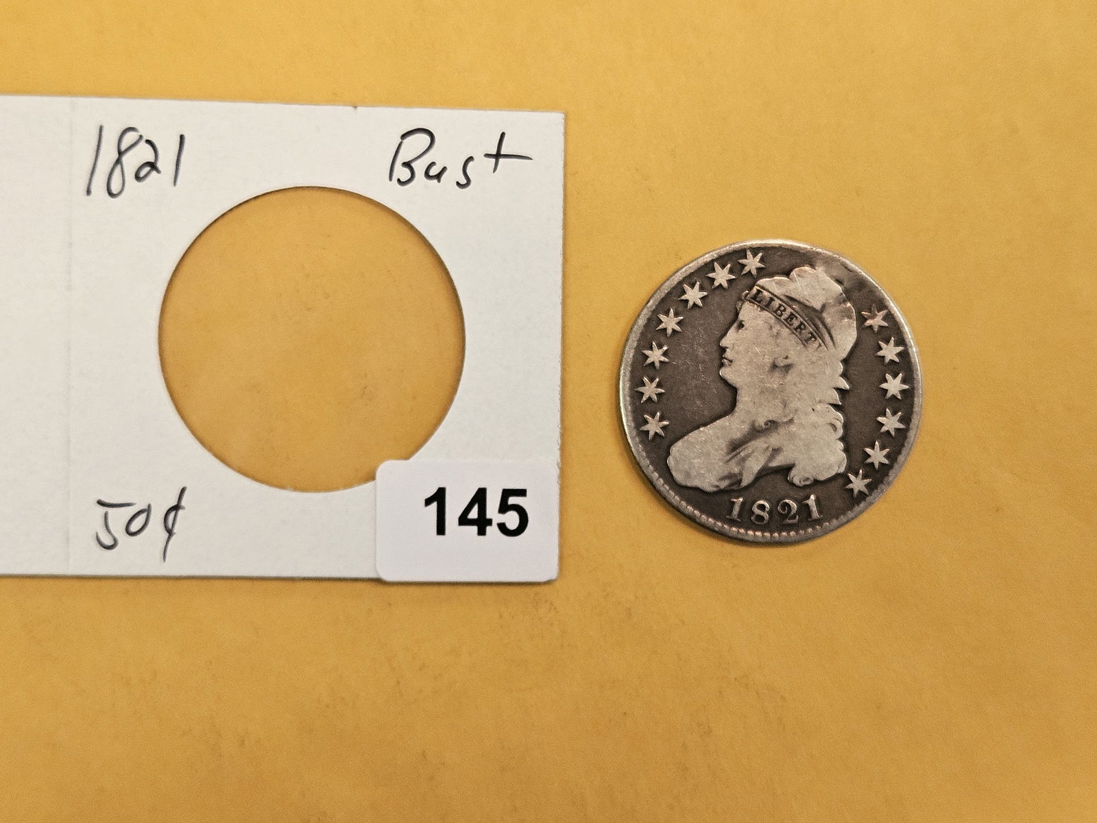 1821 Capped Bust silver Half Dollar - 2