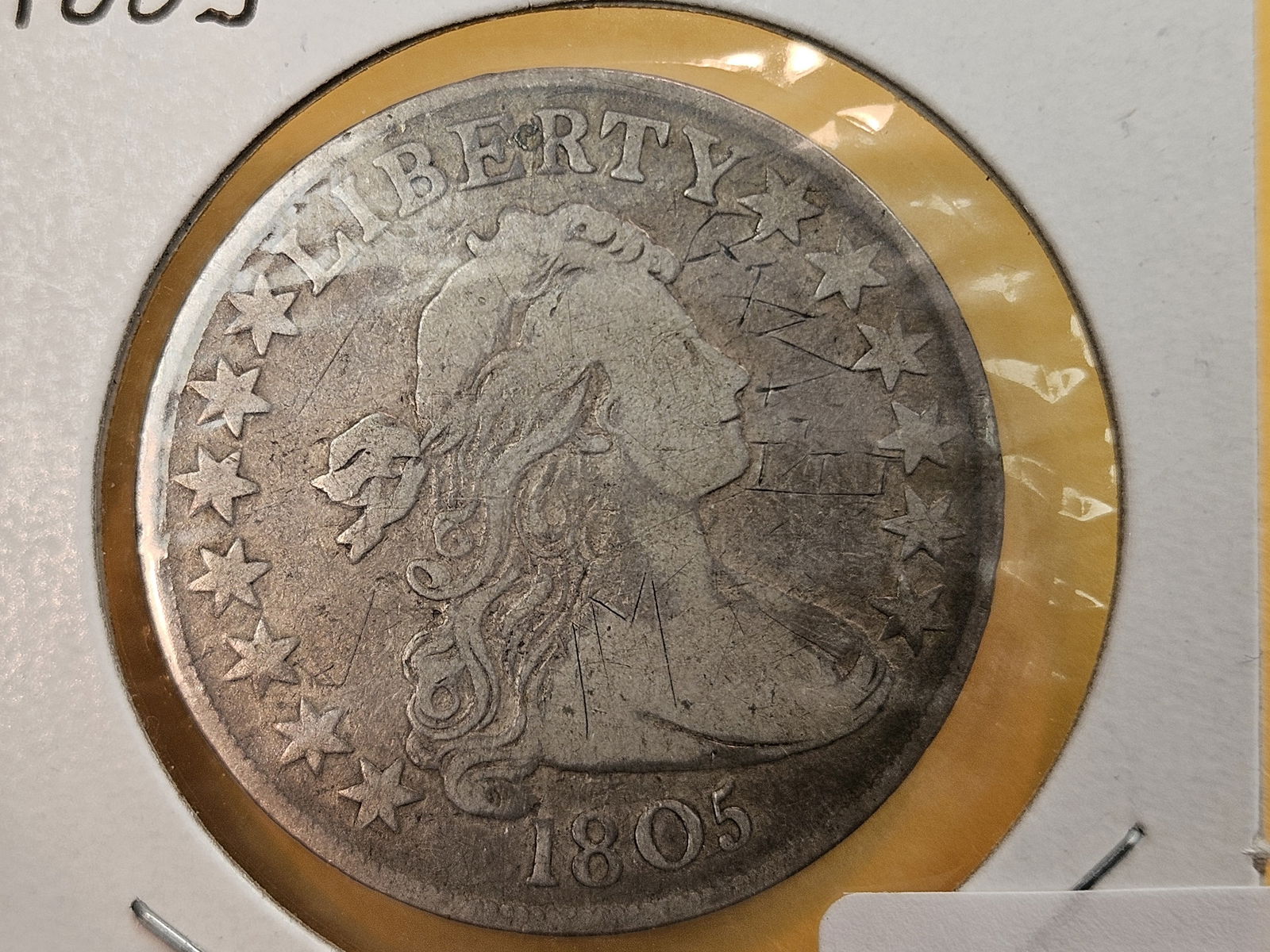 ** 1805 Draped Bust silver Half Dollar: Looks in Very Fine - details! 