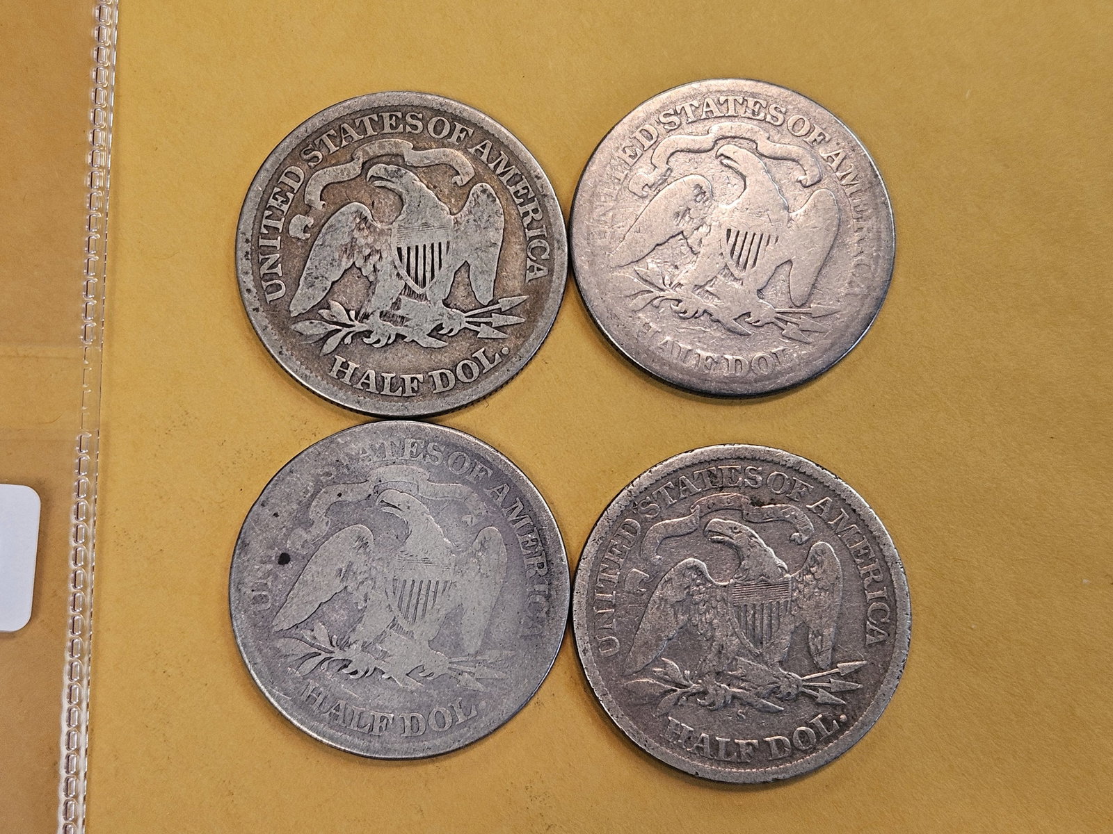 Four more silver Seated Liberty Half Dollars - 3