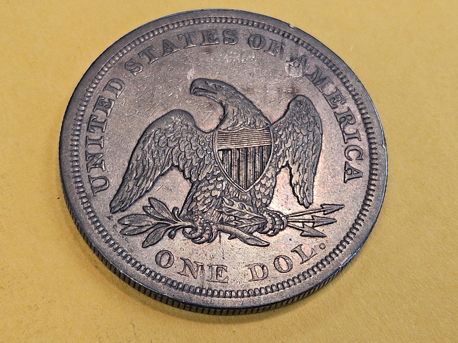 ** 1850 Seated Liberty Silver Dollar in Extra Fine ** - 7