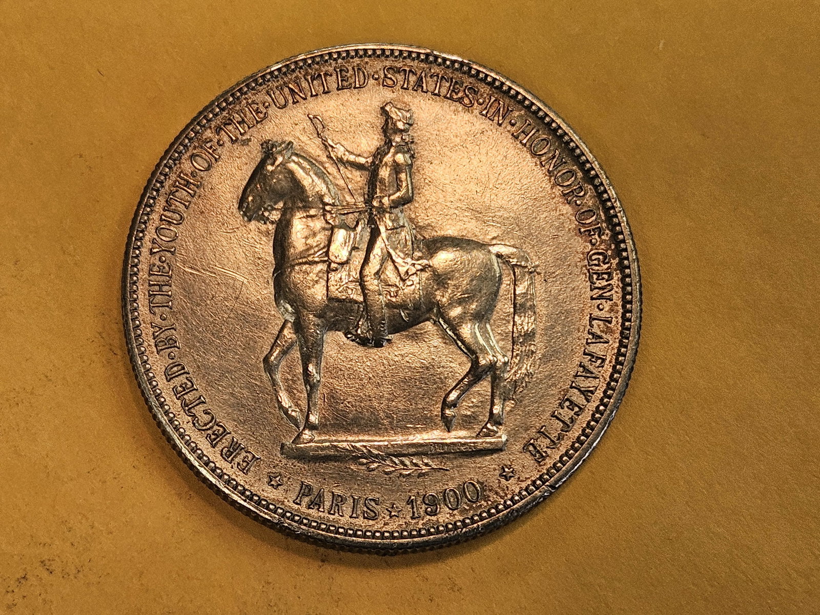 ** KEY Commemorative ** 1900 LaFayette Commemorative Silver Dollar in Bright Uncirculated - details - 11