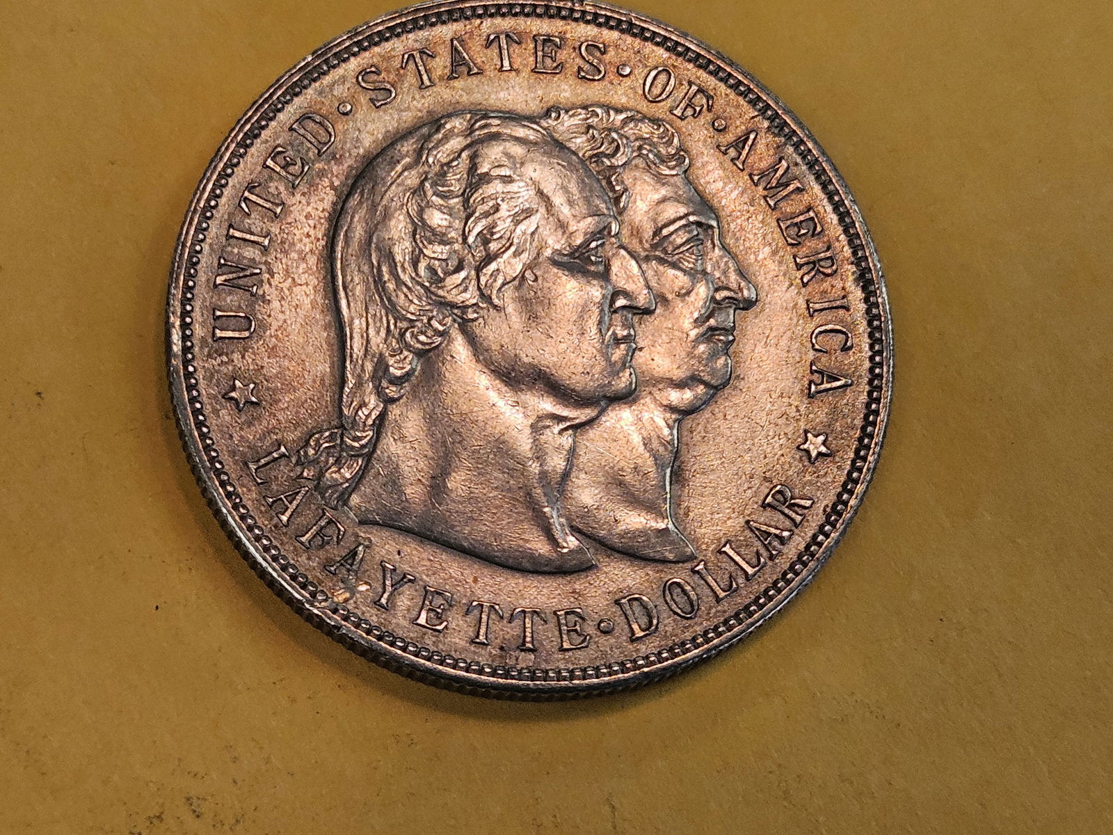 ** KEY Commemorative ** 1900 LaFayette Commemorative Silver Dollar in Bright Uncirculated - details: Fantastic Commemorative! Might have an older cleaning, but has started to re-tone 