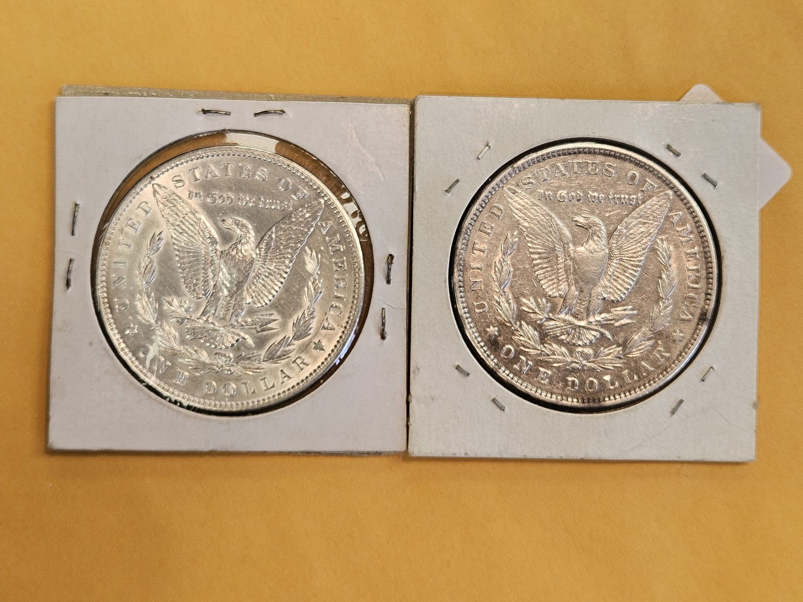 Two Morgan Silver dollars - 2