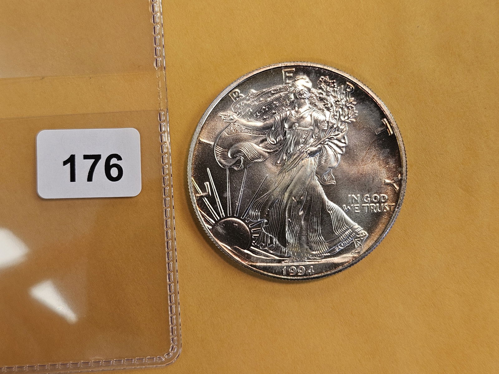 GEM Brilliant Uncirculated 1994 American Silver Eagle - 2