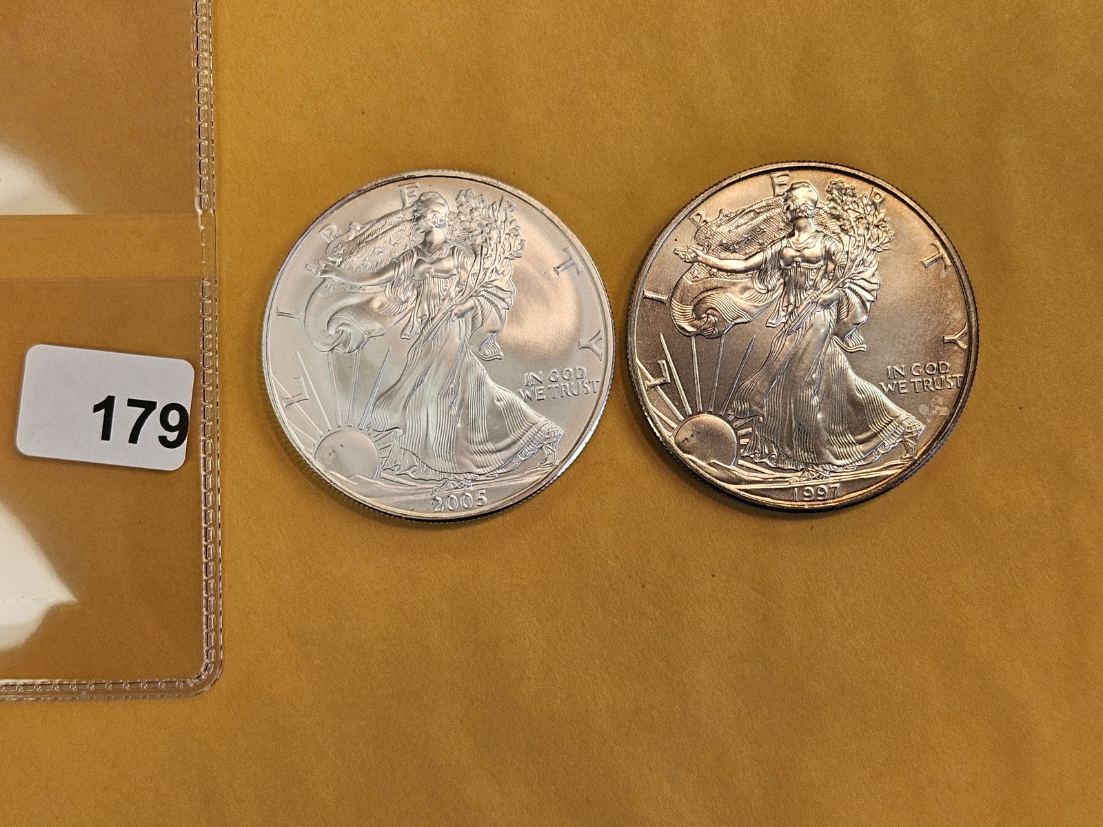 Two GEM Brilliant Uncirculated American silver Eagles - 2