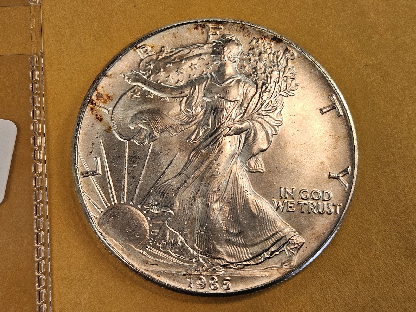 KEY DATE! GEM Brilliant Uncirculated 1986 American Silver Eagle: First year issue 