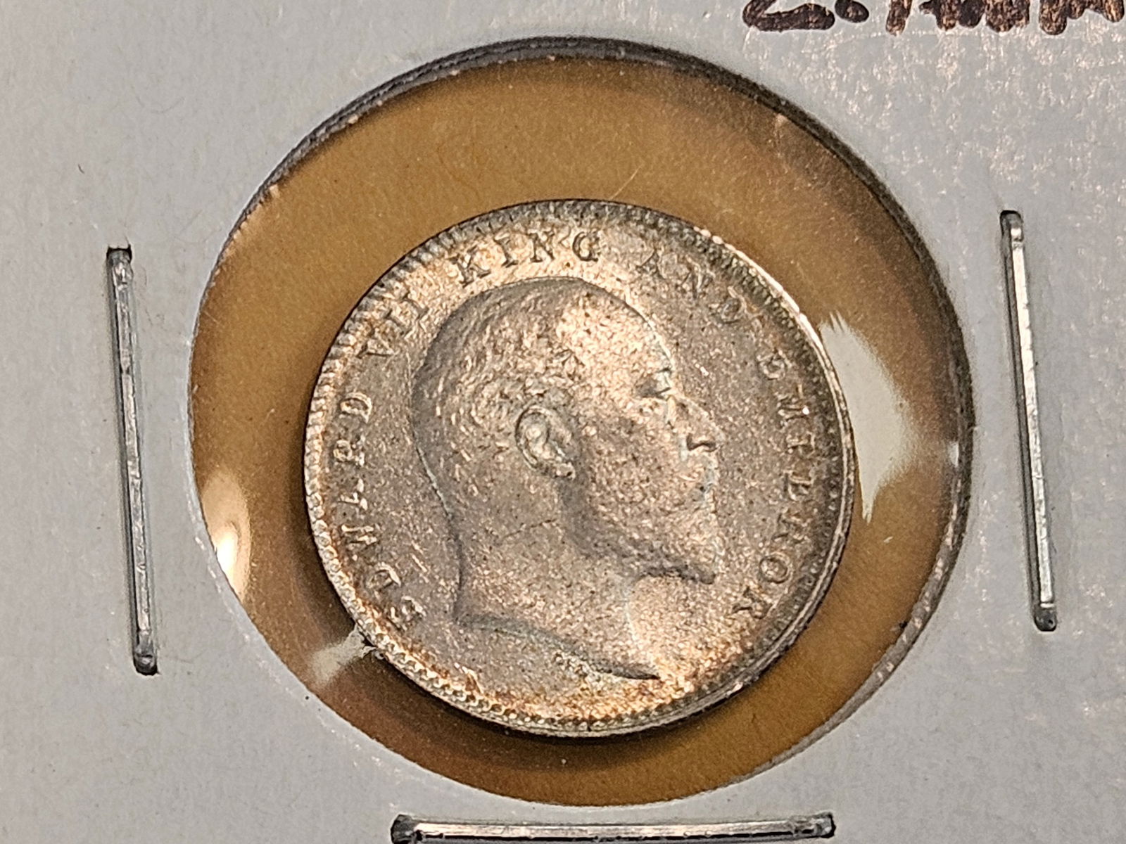 Brilliant Uncirculated 1910 British-India Silver 2 annas - 3