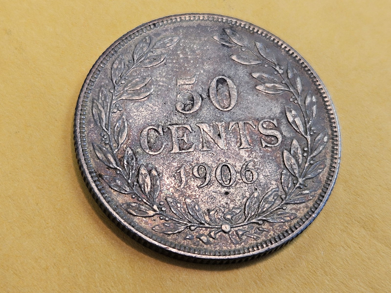 1906 Liberia 50 cents - 3