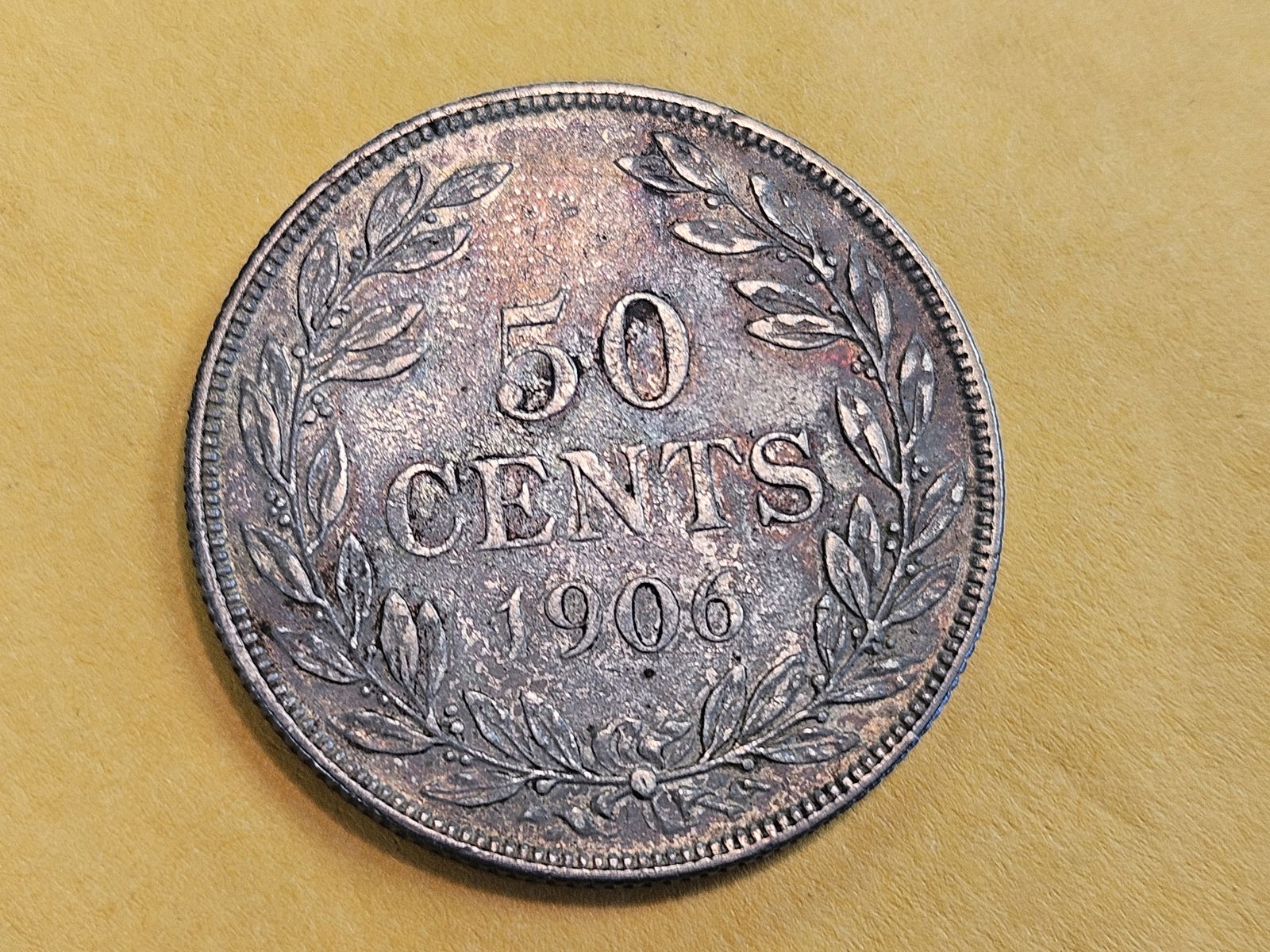 1906 Liberia 50 cents - 4