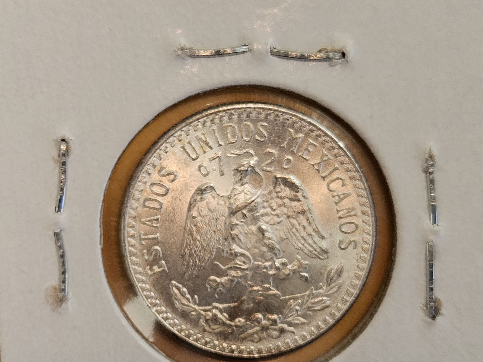 GEM Brilliant Uncirculated 1943 Mexico silver 20 cents - 7