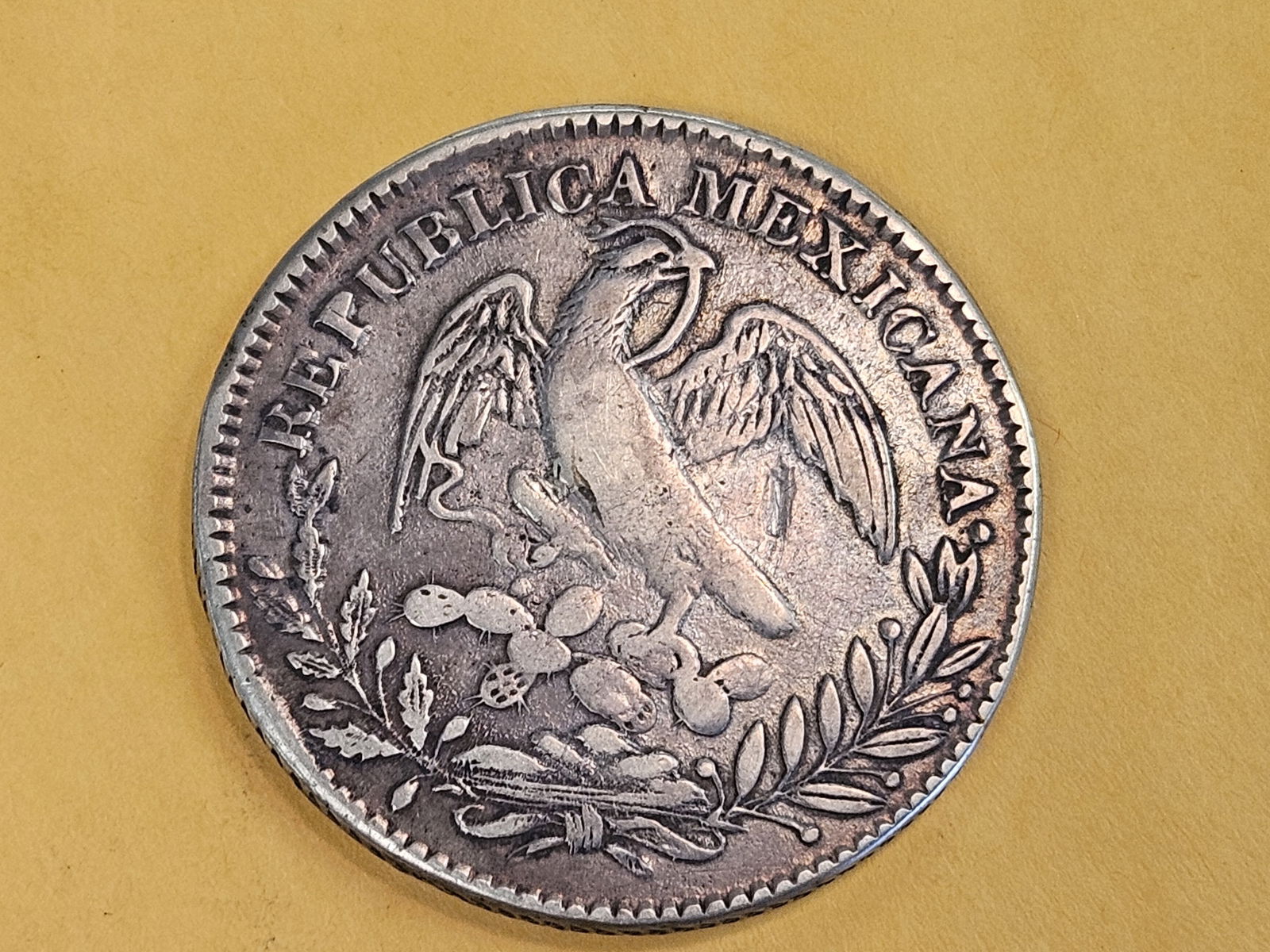 1842 Zs-oM Mexico silver 8 reals in Extra Fine - 4