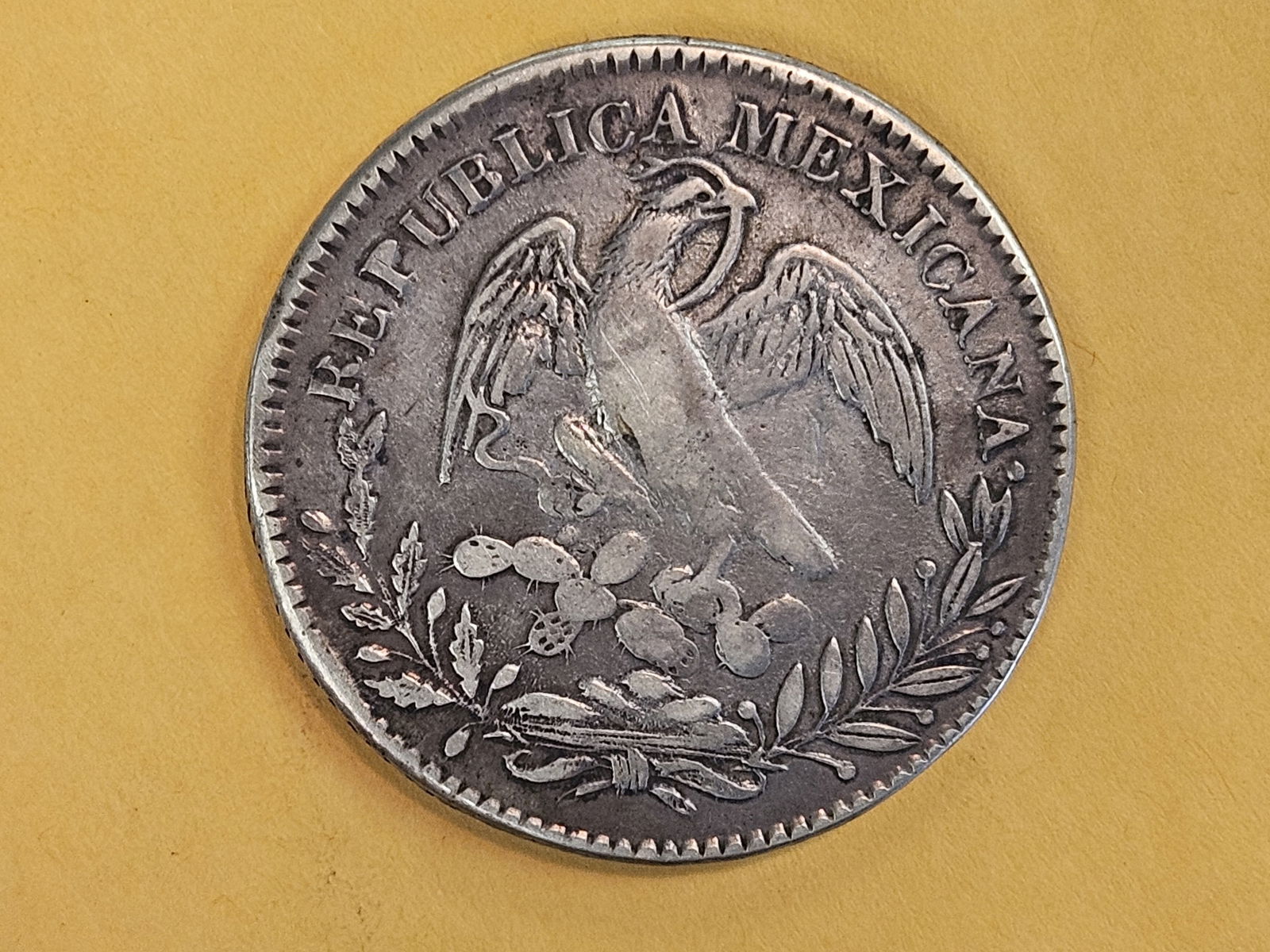 1842 Zs-oM Mexico silver 8 reals in Extra Fine - 5