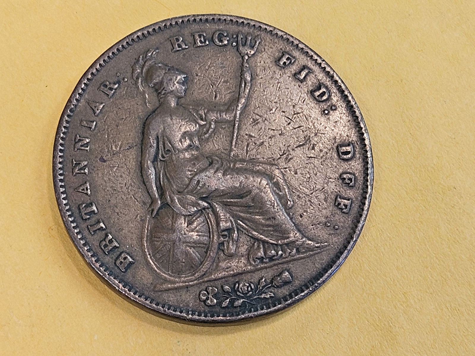 1844 Great Britain large penny in Very Fine - 4