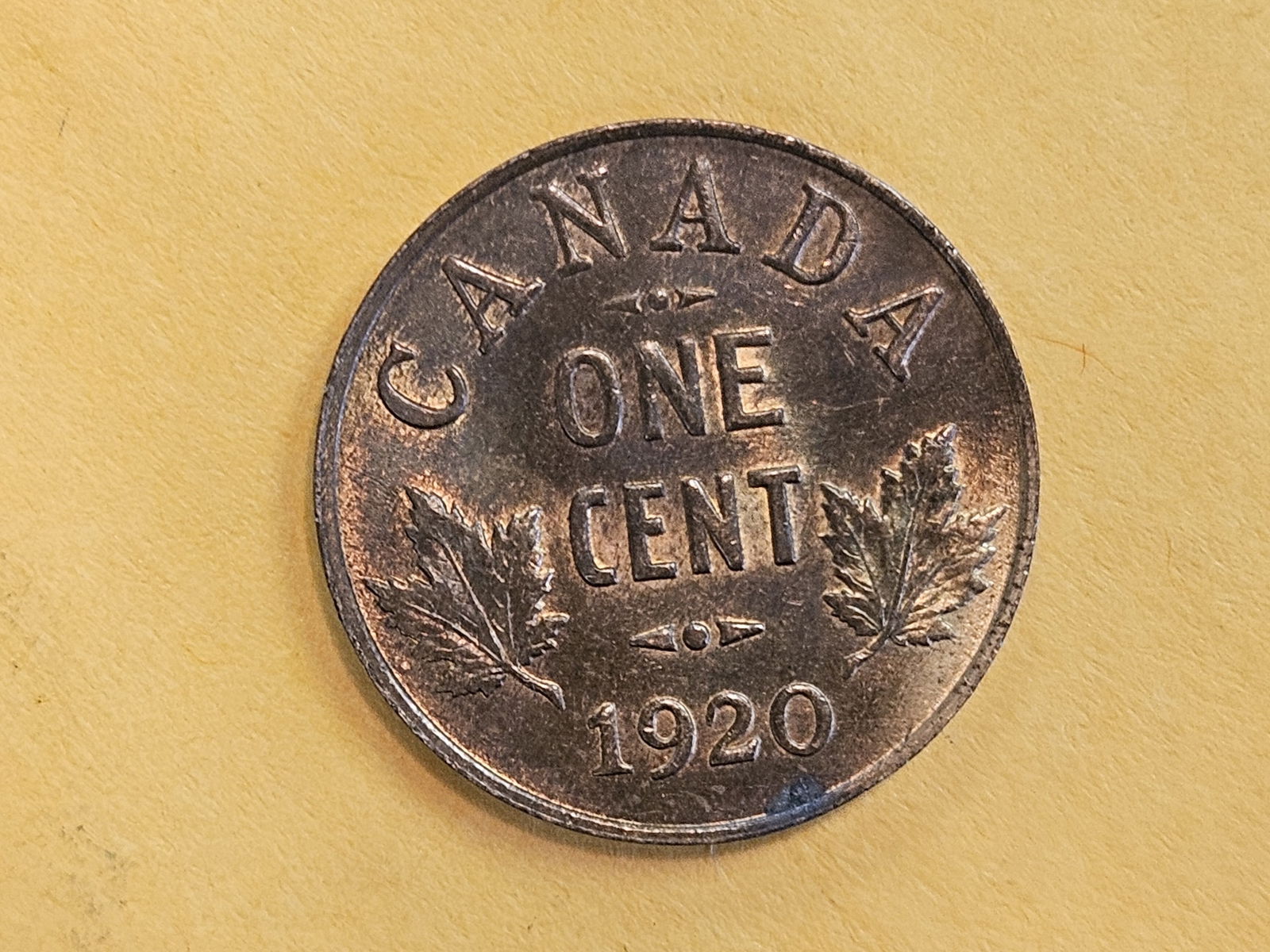 GEM Uncirculated 1920 Canada one cent - 10