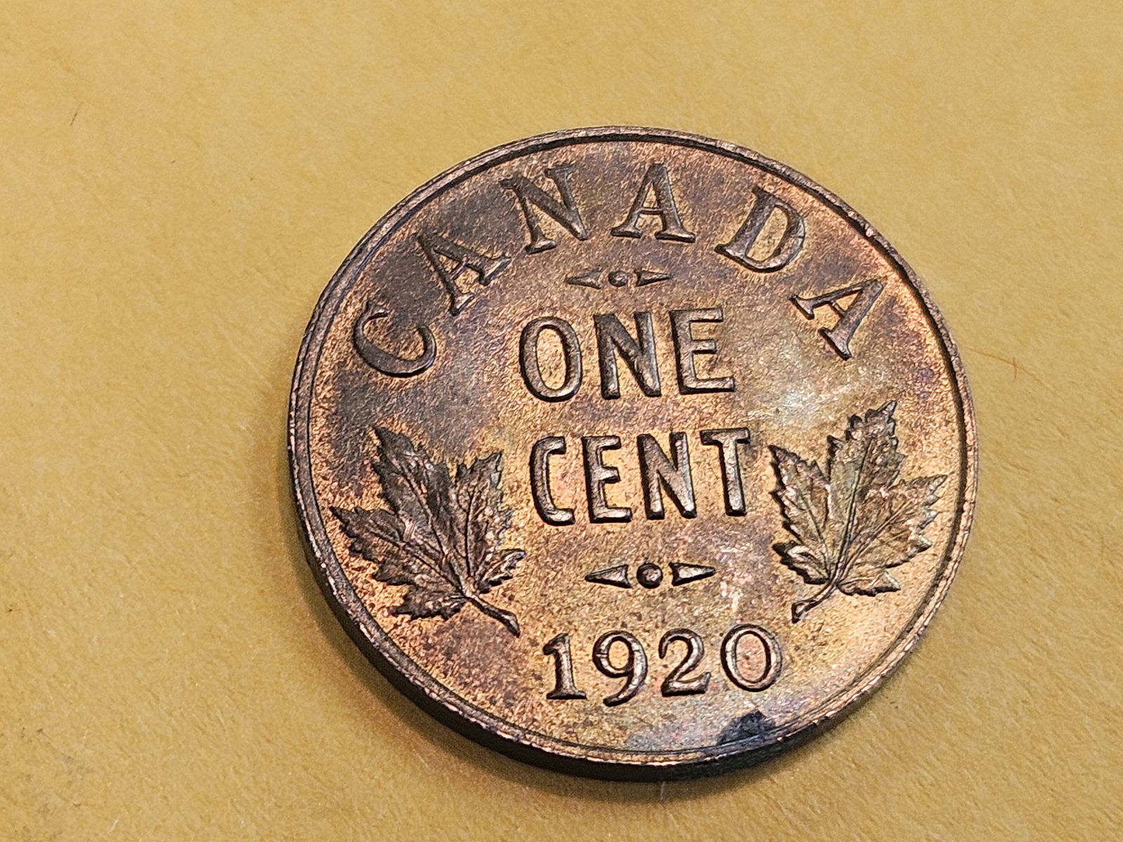 GEM Uncirculated 1920 Canada one cent - 7
