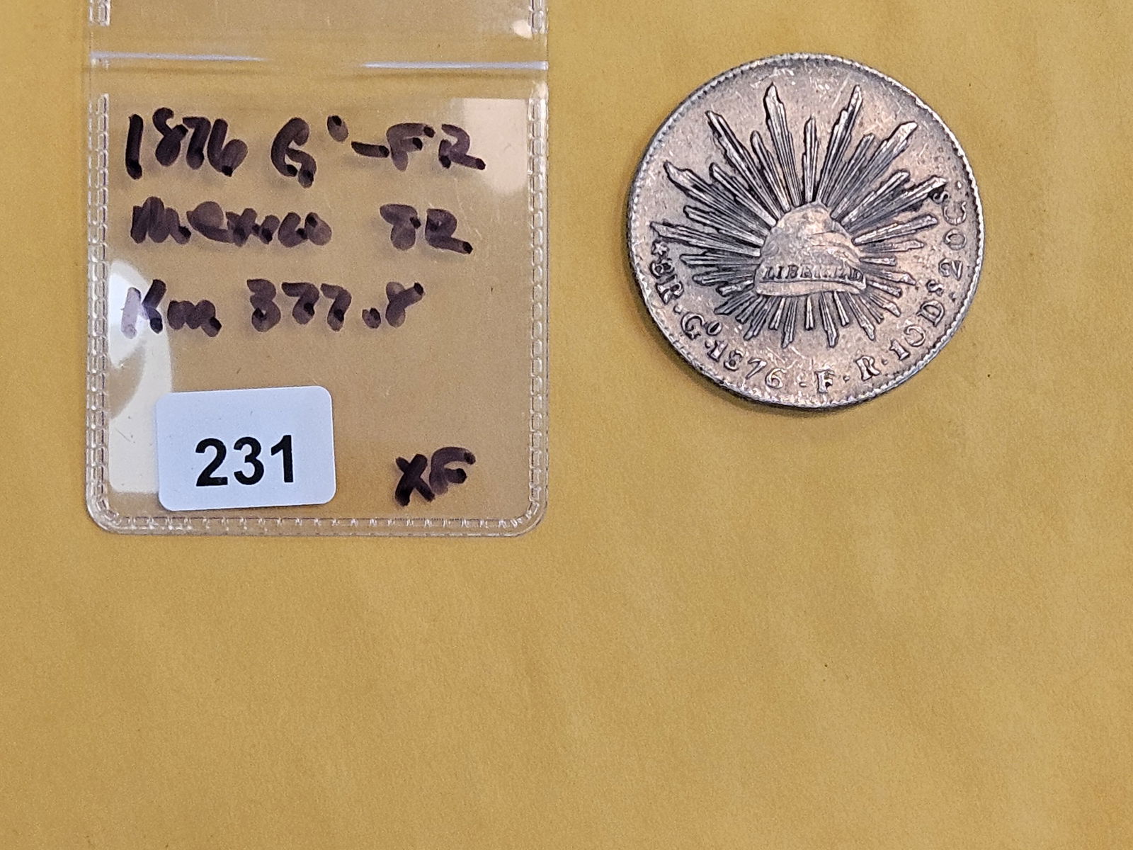 1876 GoF-Fr Mexico silver 8 reals in Extra Fine - 2