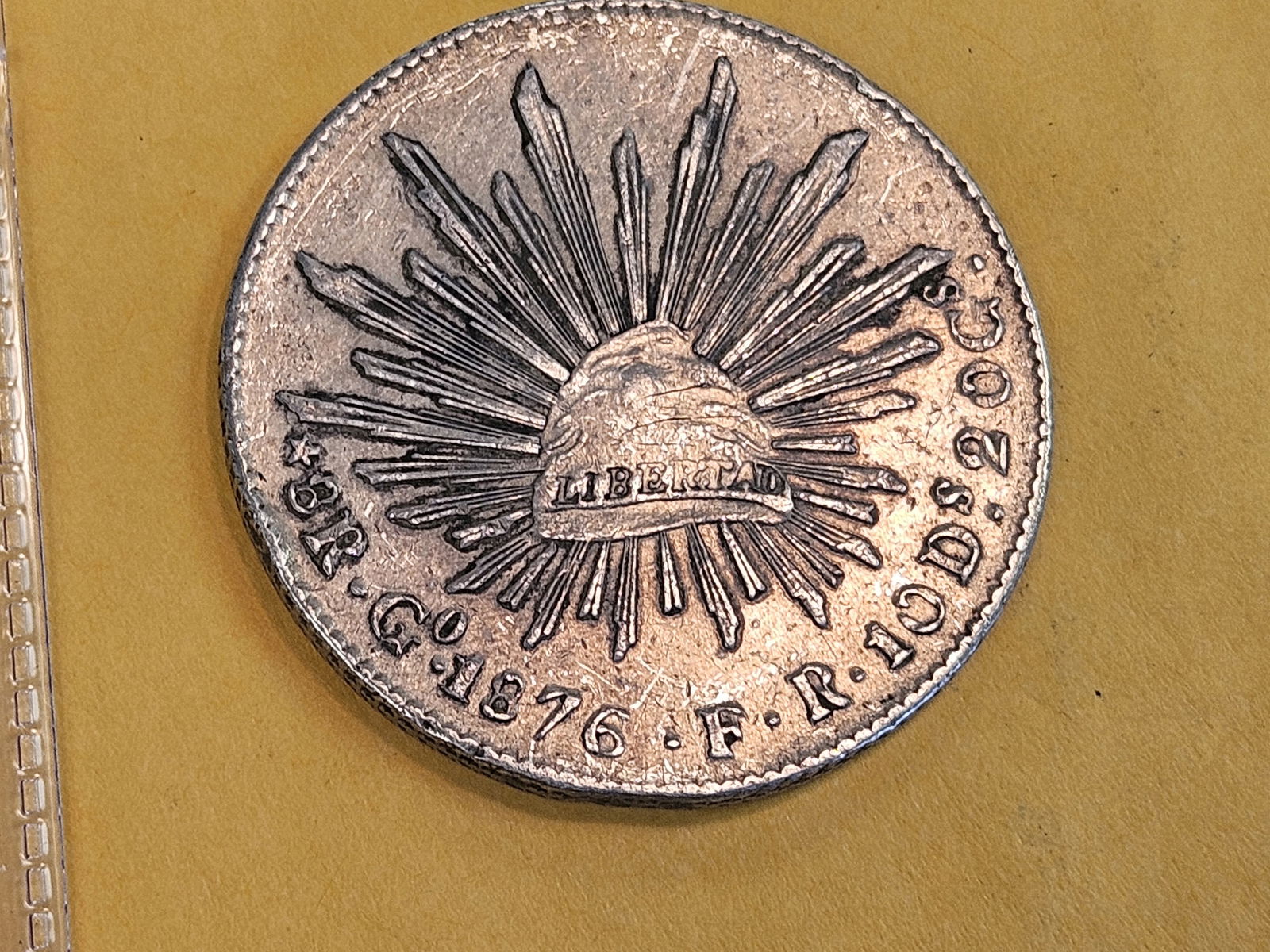 1876 GoF-Fr Mexico silver 8 reals in Extra Fine - 3